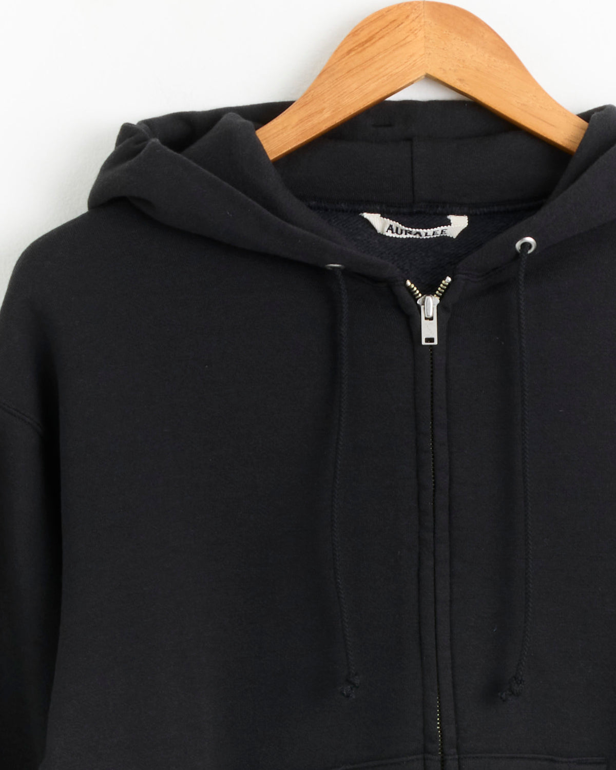 Auralee High Twist Sweat Zip Parker - Ink Black / 4 (287628)