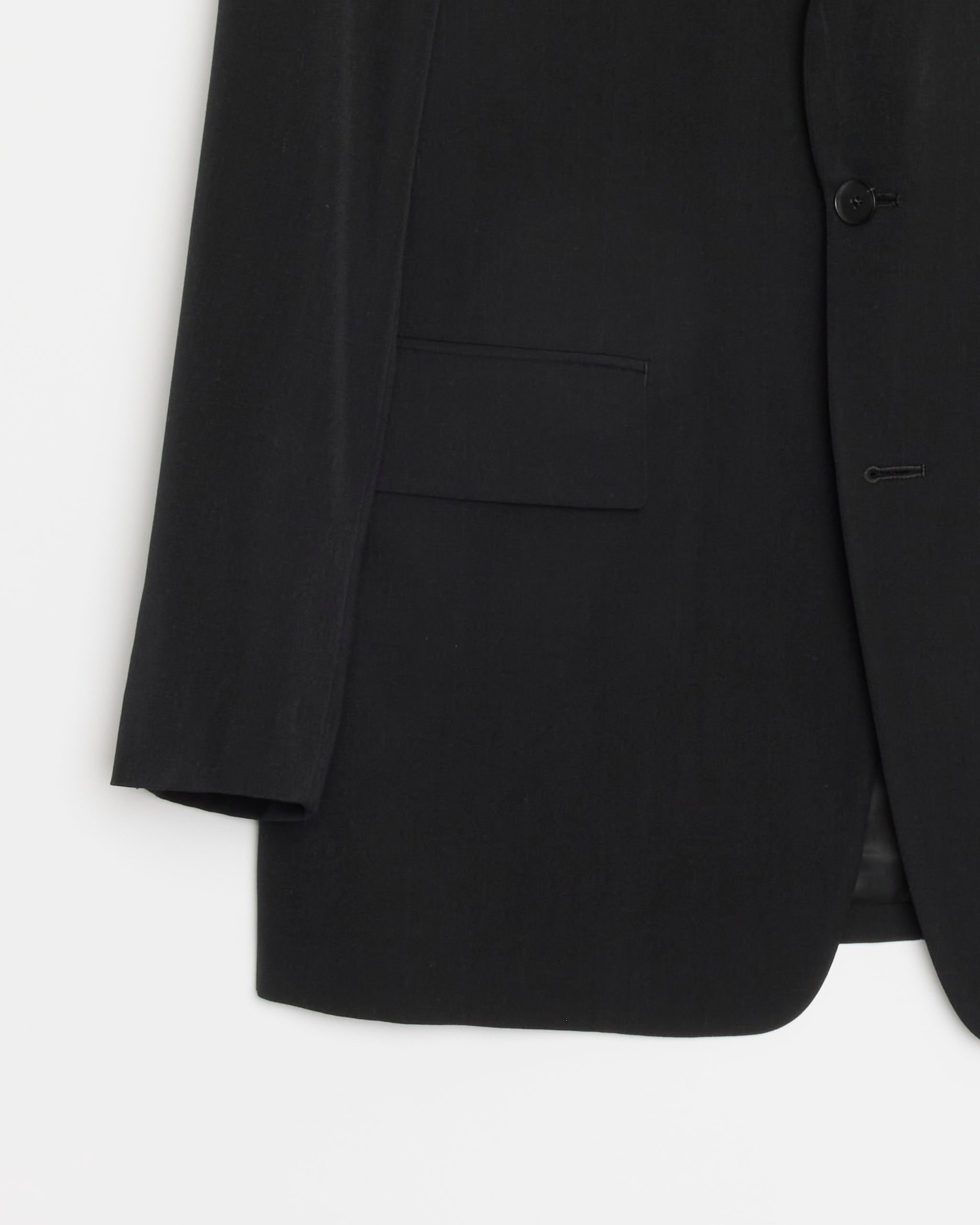 Light Wool Max Gabardine Jacket in Top Black