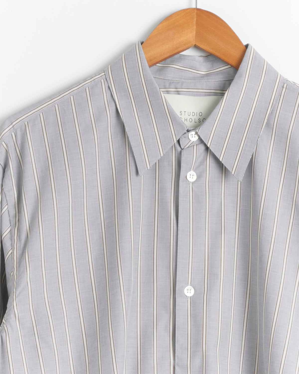 Studio Nicholson View Shirt - Grey/Brown / S (287801)