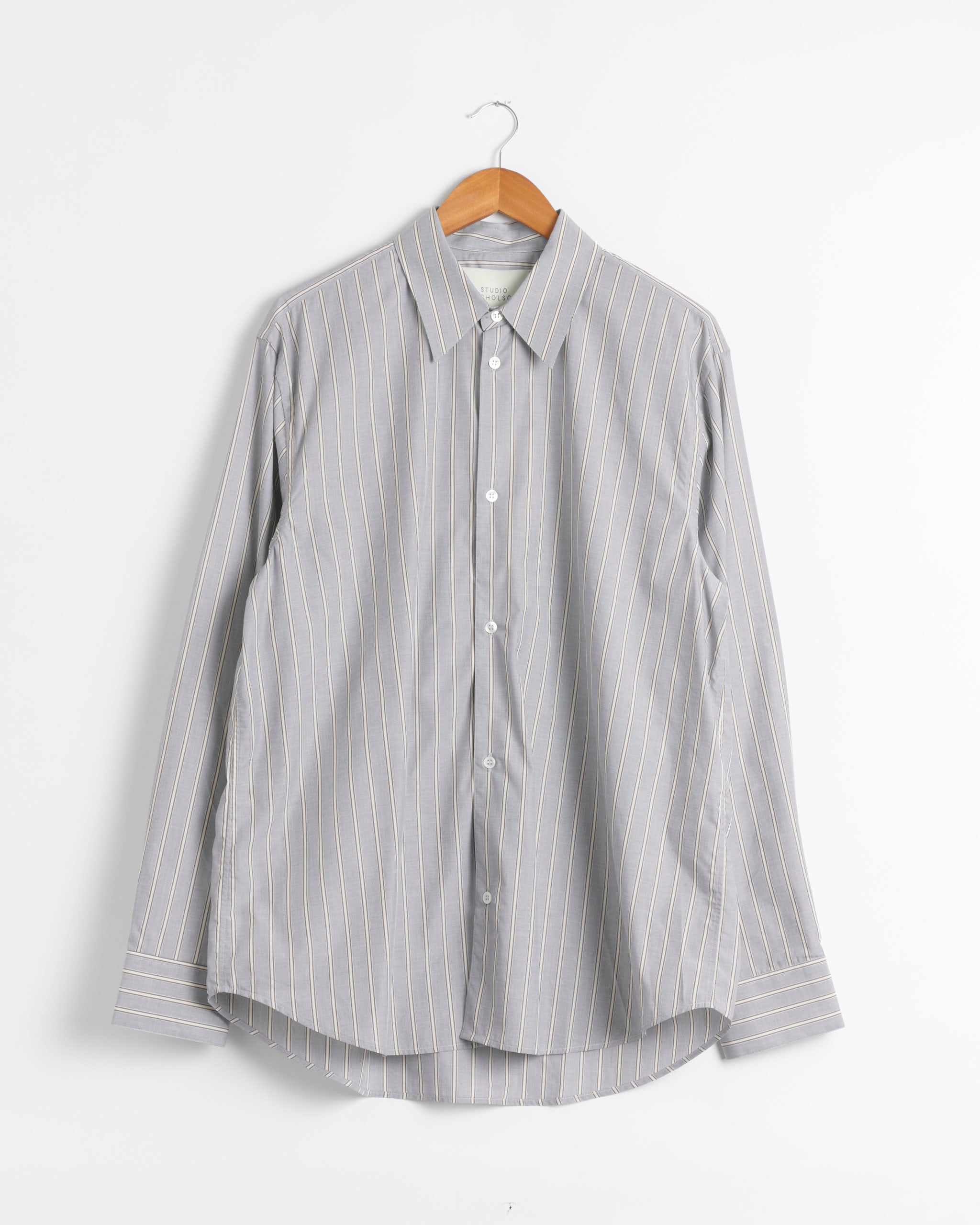 Studio Nicholson View Shirt - Grey/Brown / S (287801)