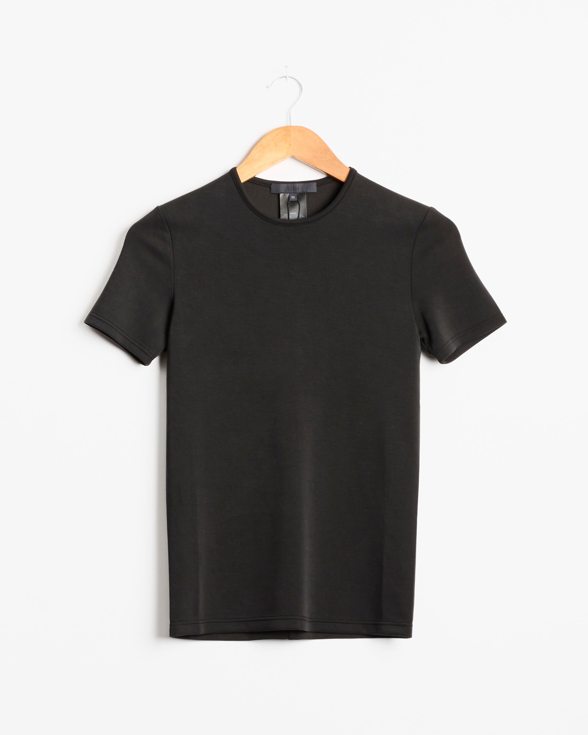 Tibi Feather Weight S/S Tee - Black / XS (287882)