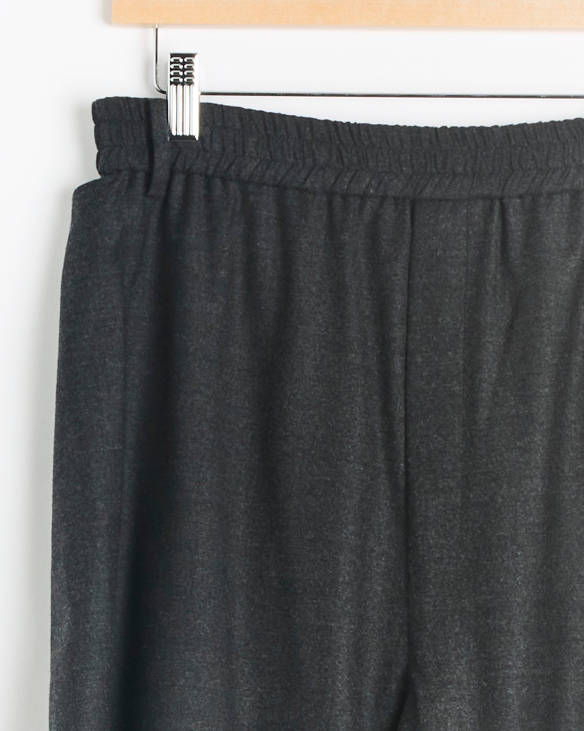 Cozy Flannel Side Drape Pant in Dark Heather Grey - Dark Heather Grey / S (287894)