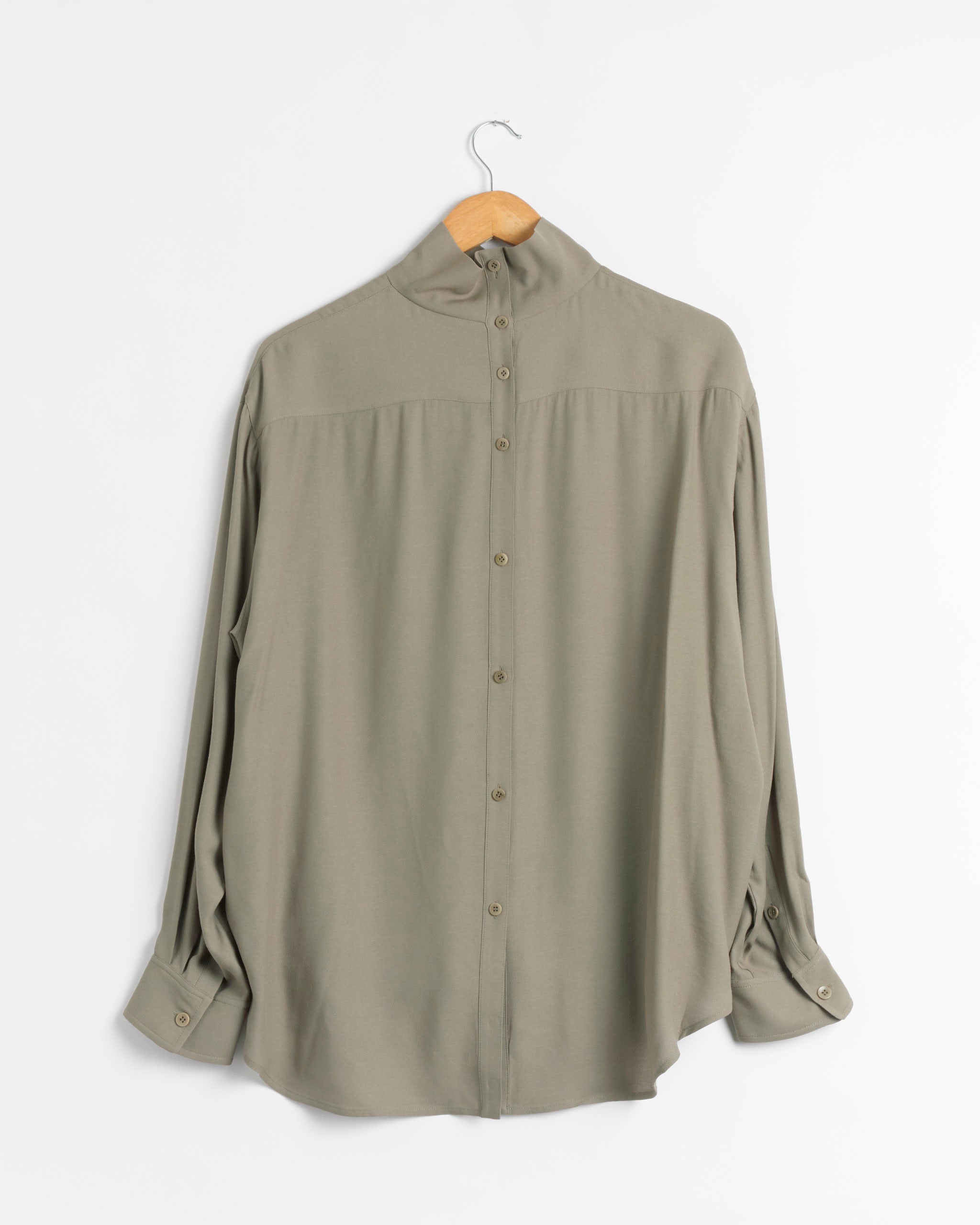 Feather Weight Funnel Neck Shirt in Dark Hazelnut - Dark Hazelnut / S (287897)