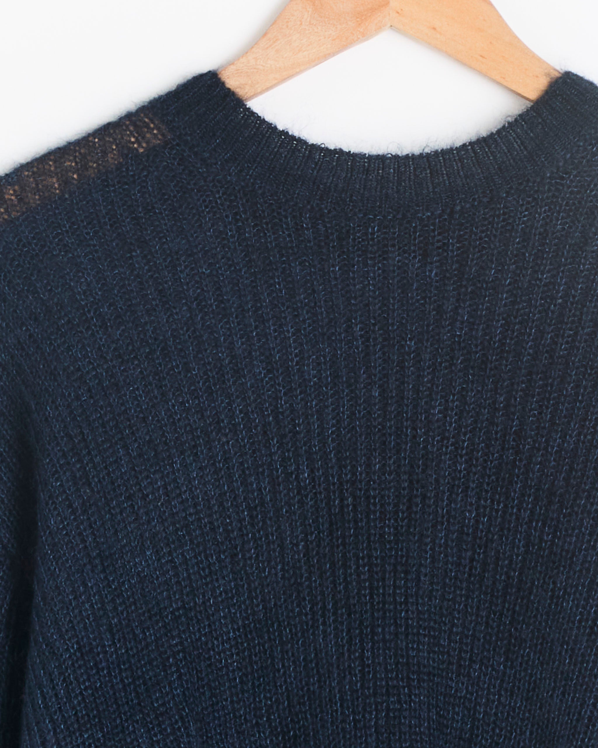Silk Kid Mohair Easy Pullover in Navy - Navy / S (287903)