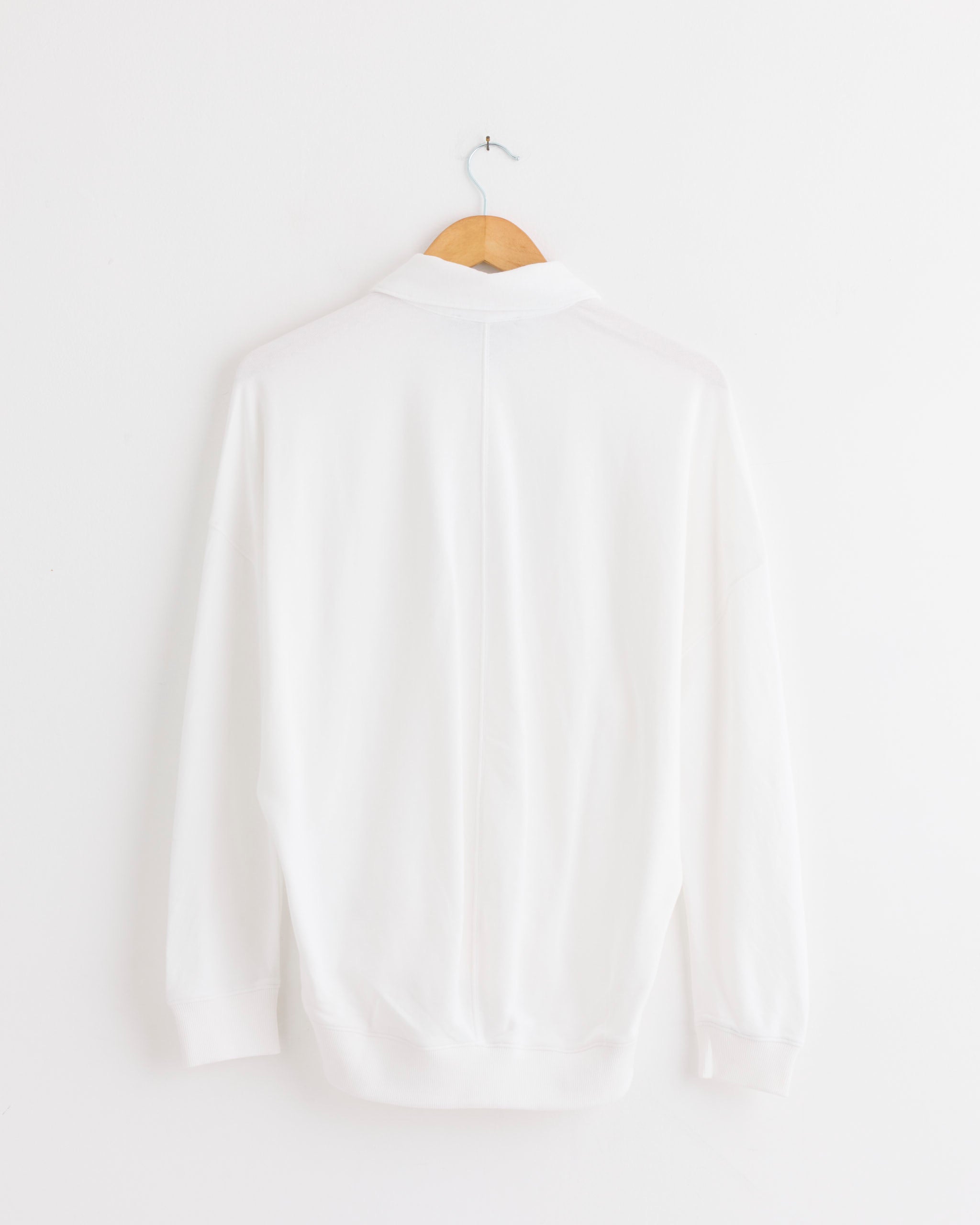 Tibi Light Weight Collar Sweatshirt - White / XS (287915)