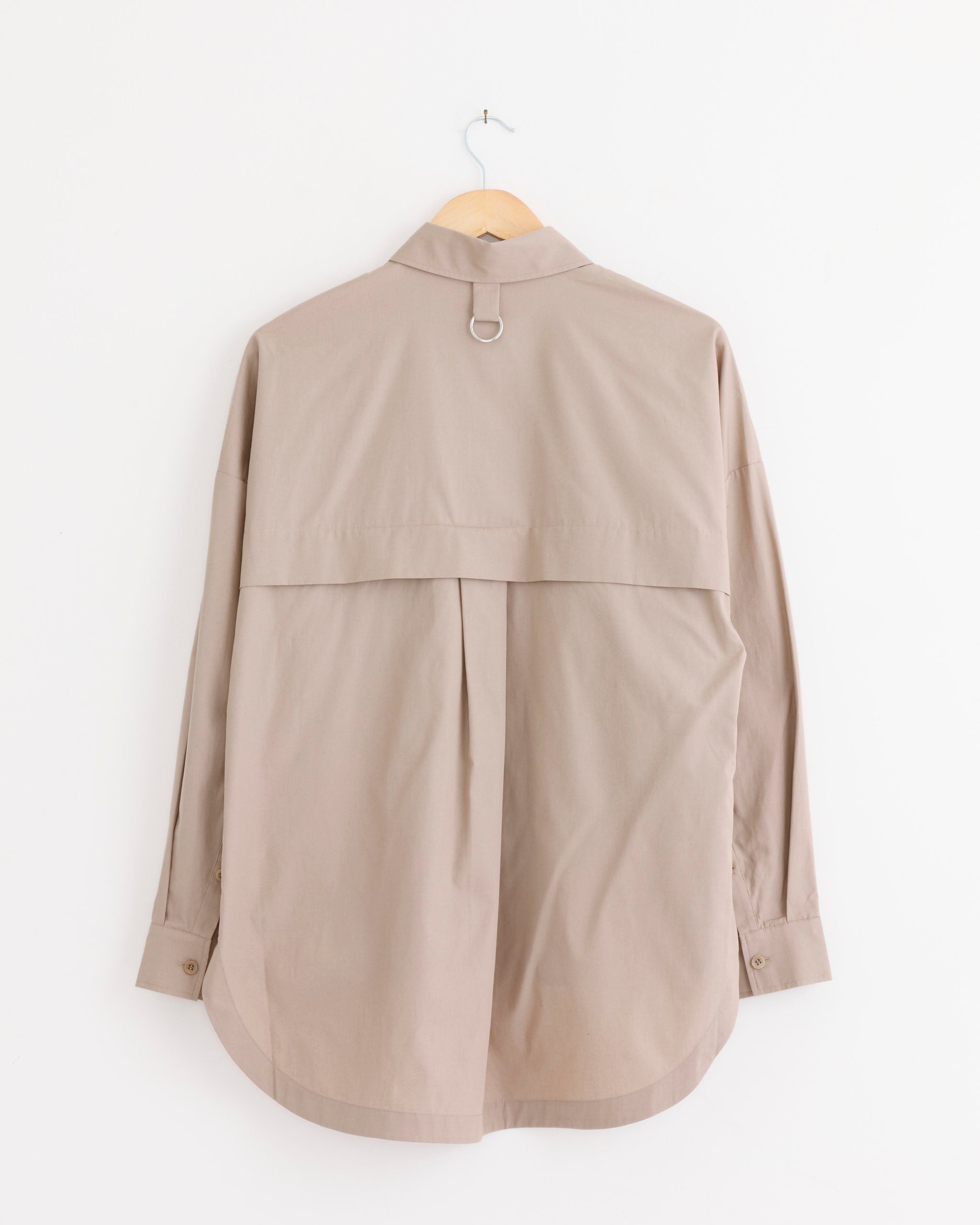 Tibi New Gabe Oversized Shirt - Dark Stone / XS (287919)
