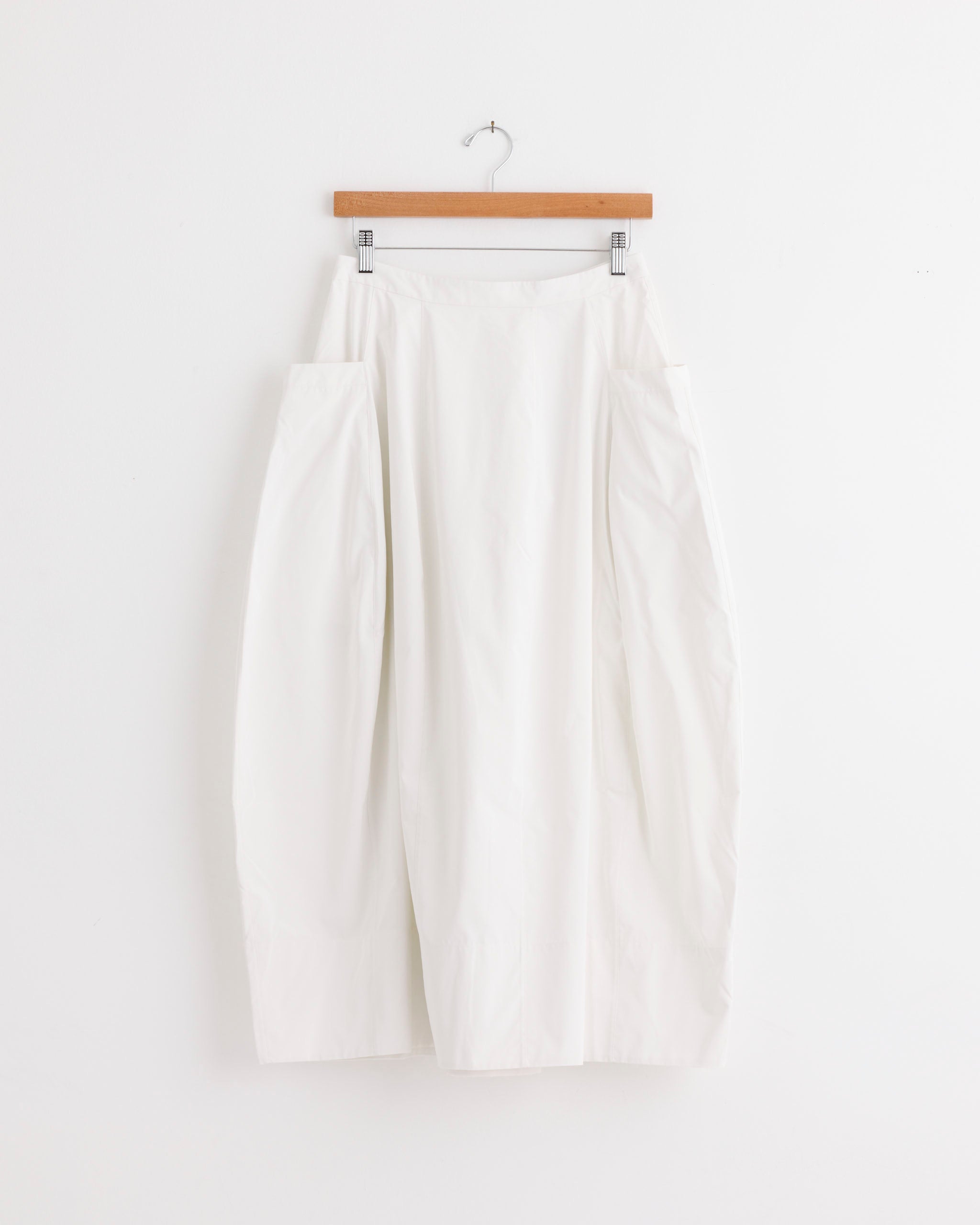 Tibi Nylon Lantern Skirt - White / 2 (287923)