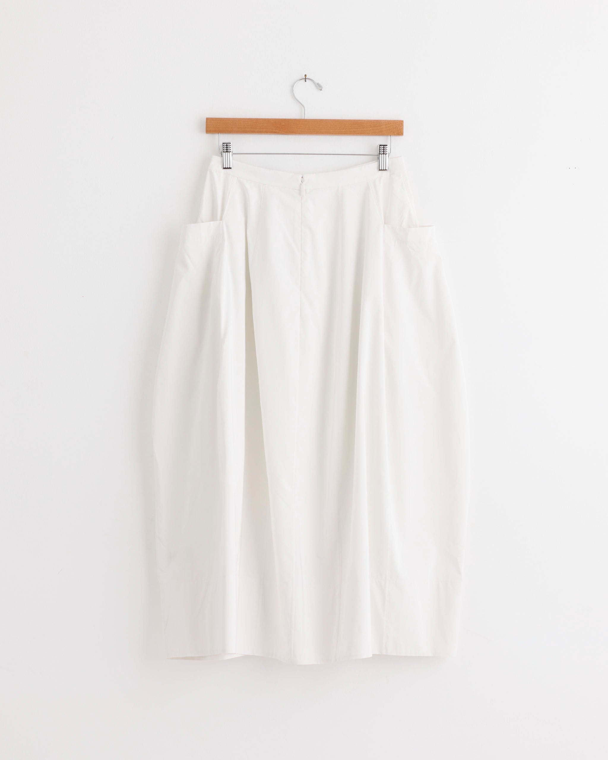Tibi Nylon Lantern Skirt - White / 2 (287923)