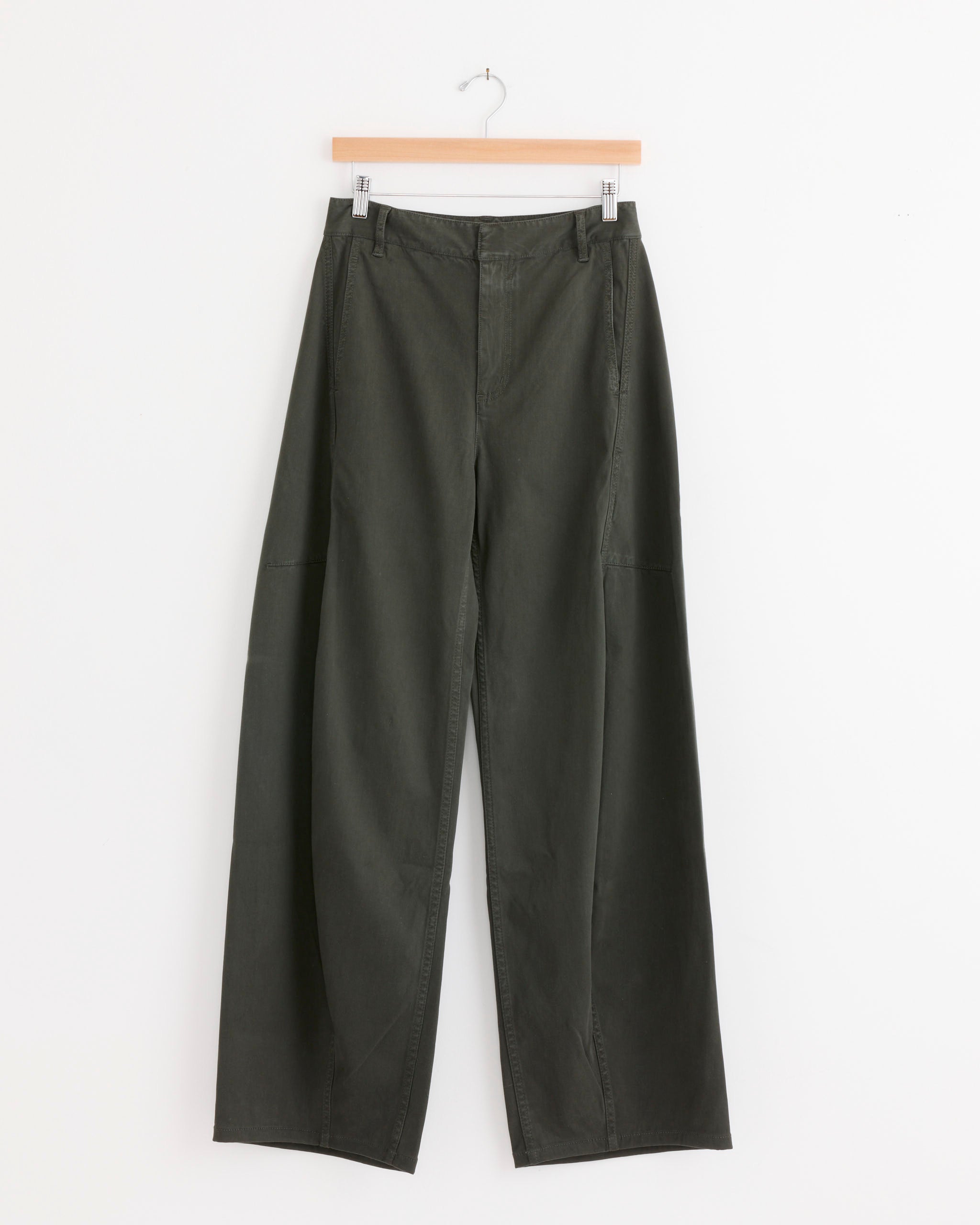 Circular Tropical Wool Pant in Black Stripe