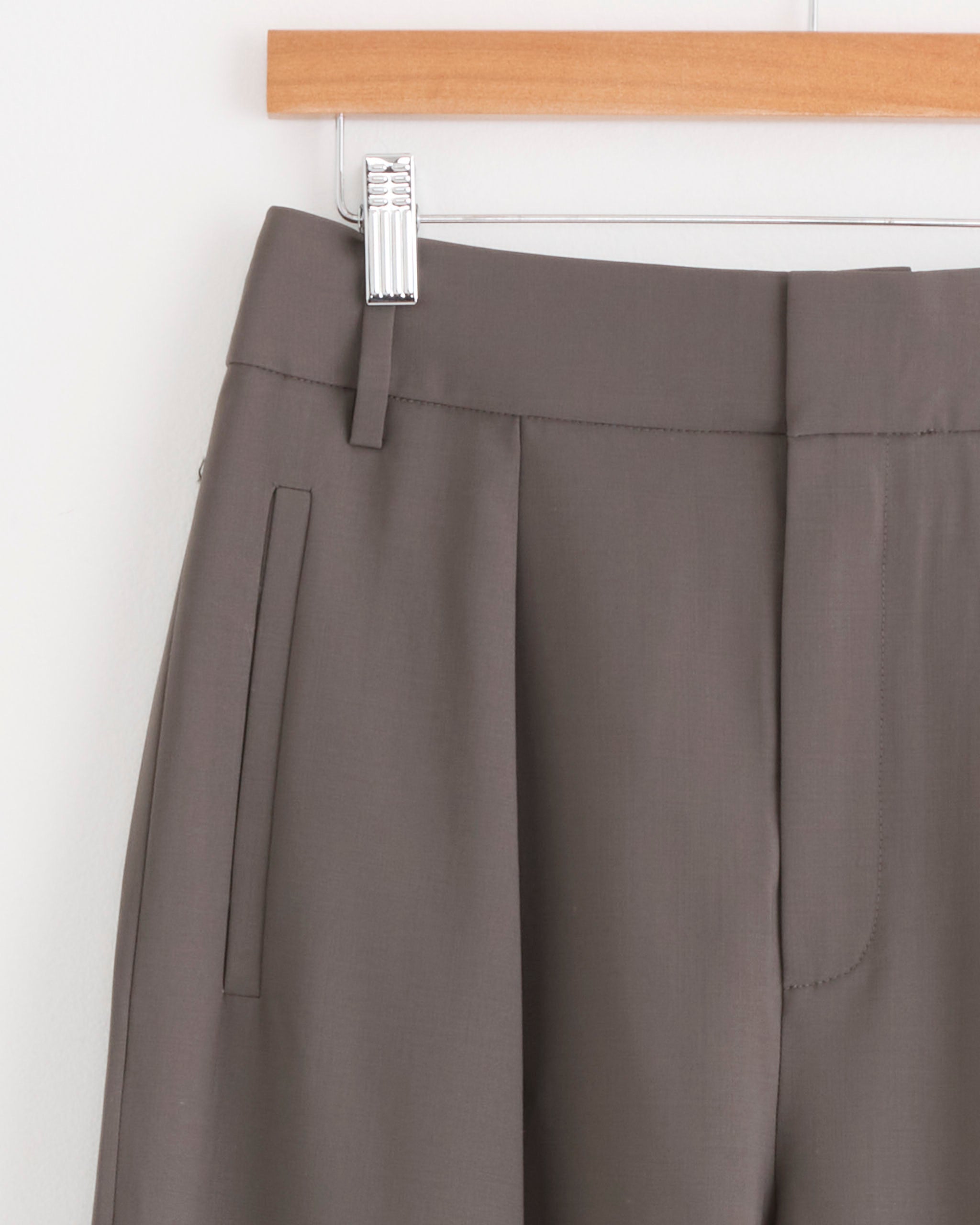 Tibi Tropical Wool Stella Pant - Dark Stone / 2 (287957)