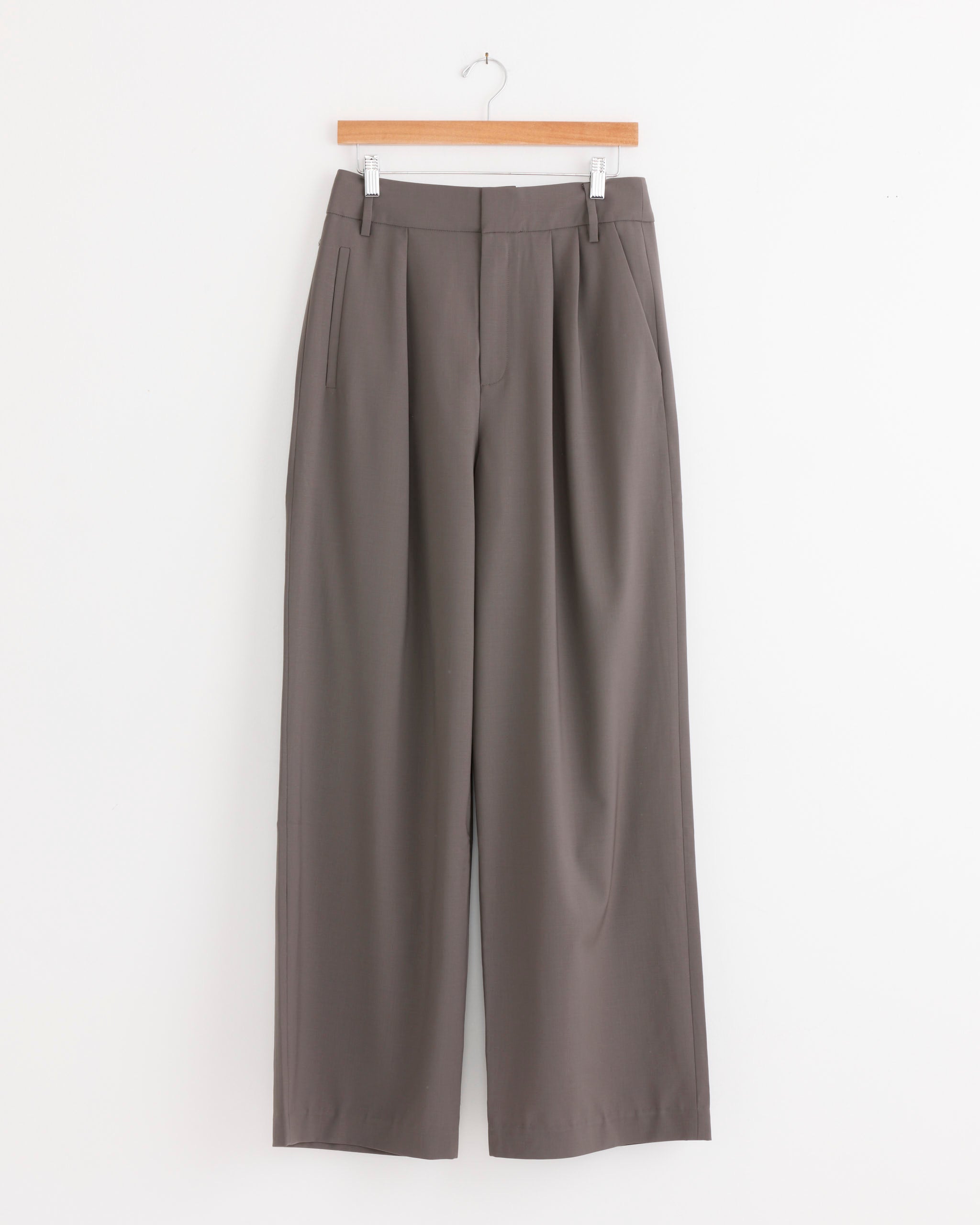 Tibi Tropical Wool Stella Pant - Dark Stone / 2 (287957)