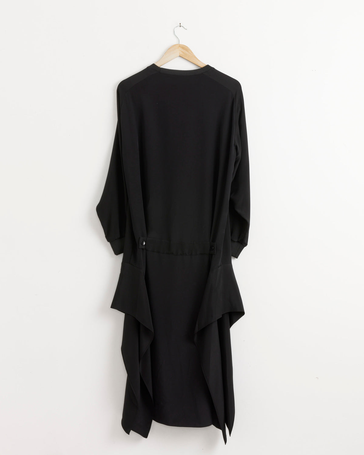 4 Ply Silk Ruffle Detail Dress in Black - Black / XS (287961)