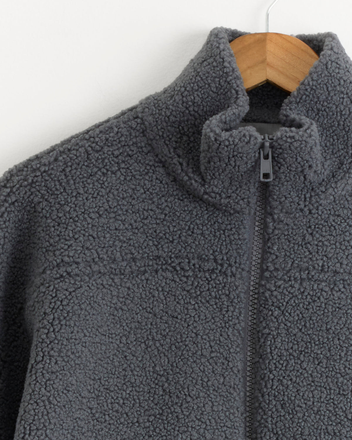 Cozy Fleece Zip Up Bomber Jacket in Grey - Grey / XS/S (287963)