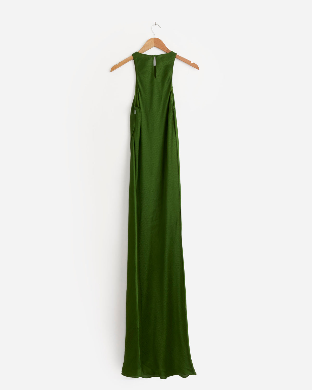 Tibi Plisse Maxi Bias Dress - Green / 2 (287965)