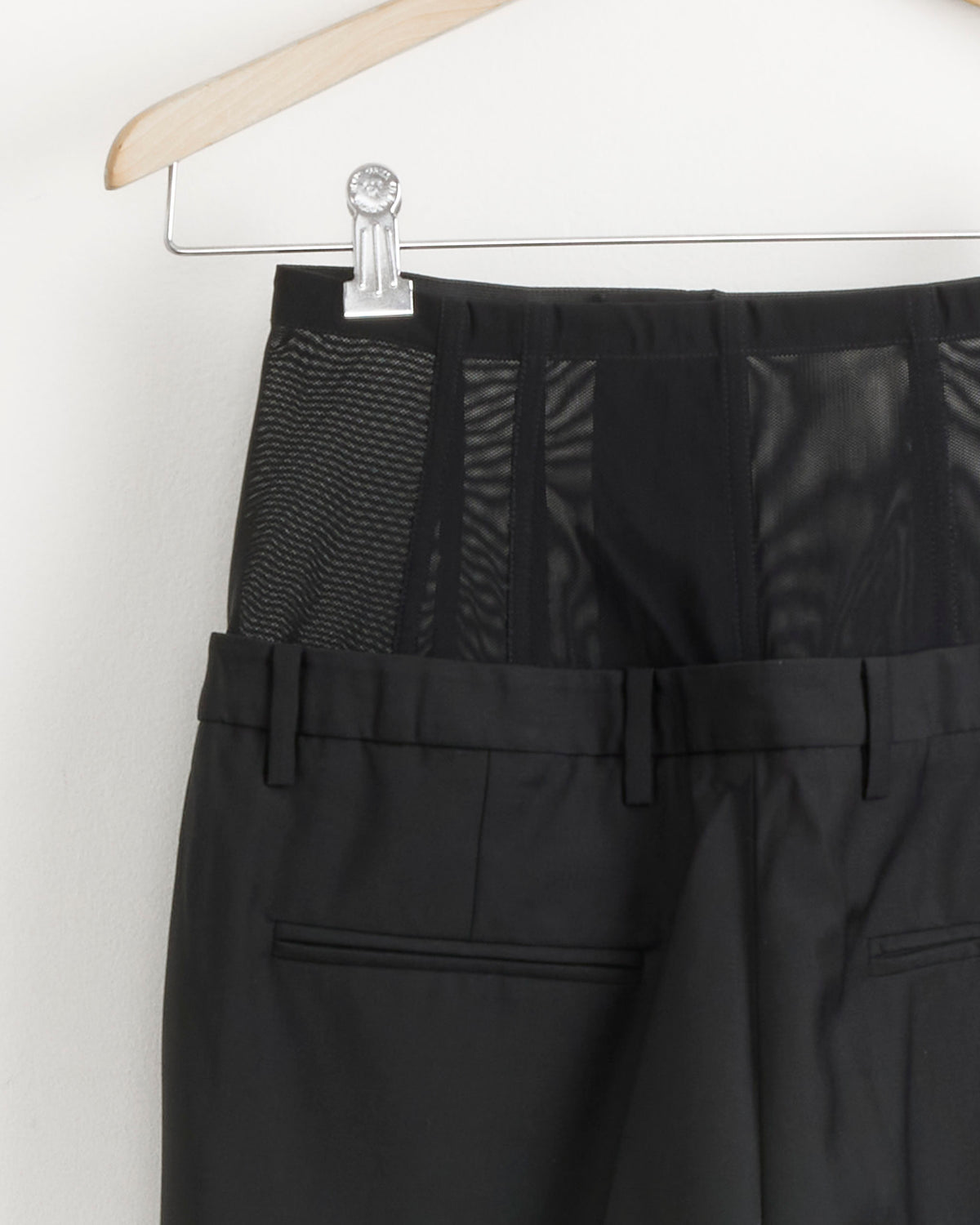 Tropical Wool Corset Trouser in Black - Black / 2 (287970)