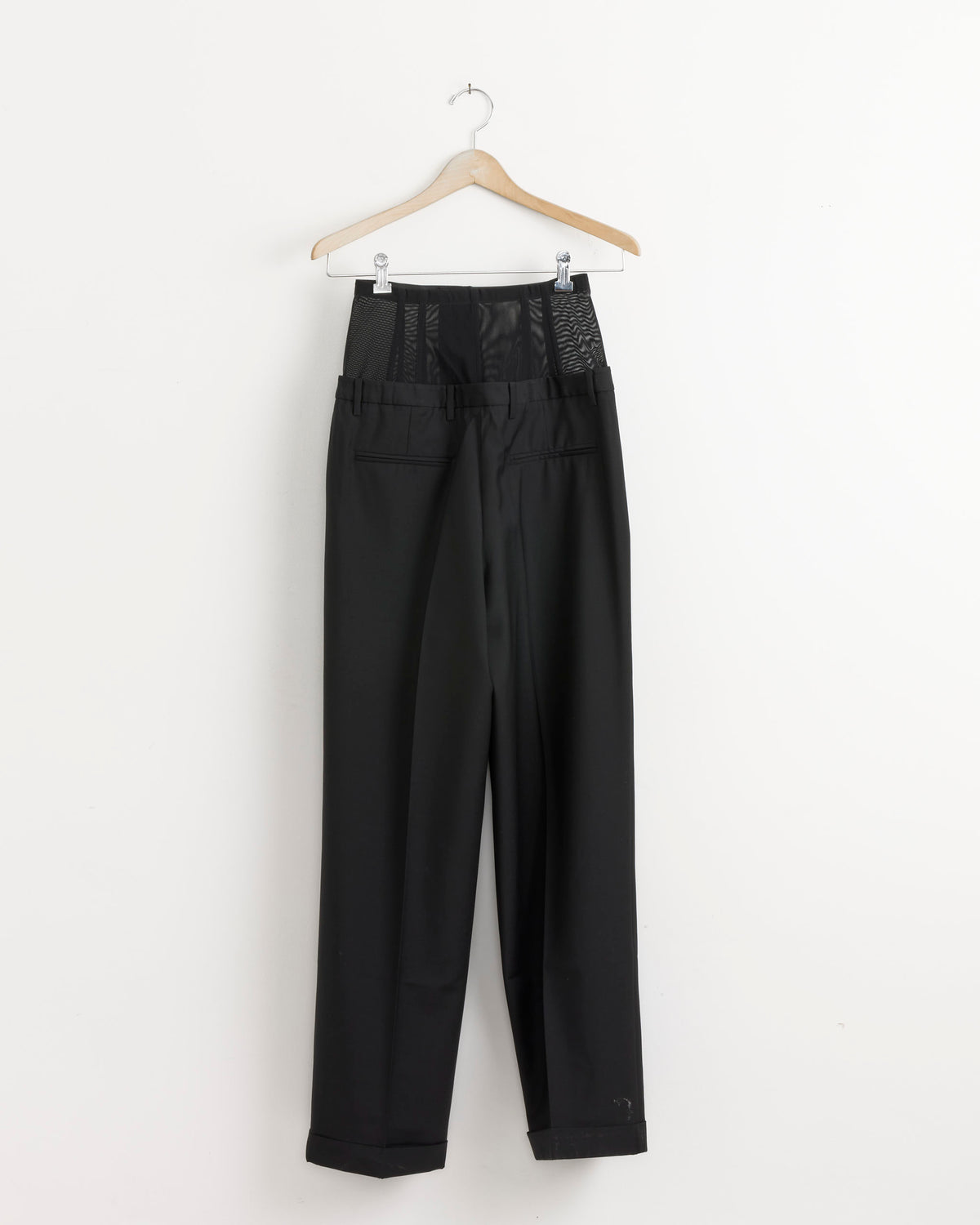 Tropical Wool Corset Trouser in Black - Black / 2 (287970)