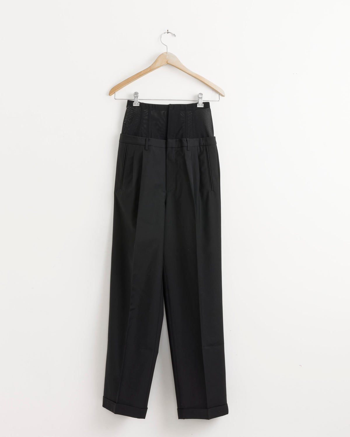 Tropical Wool Corset Trouser in Black - Black / 2 (287970)