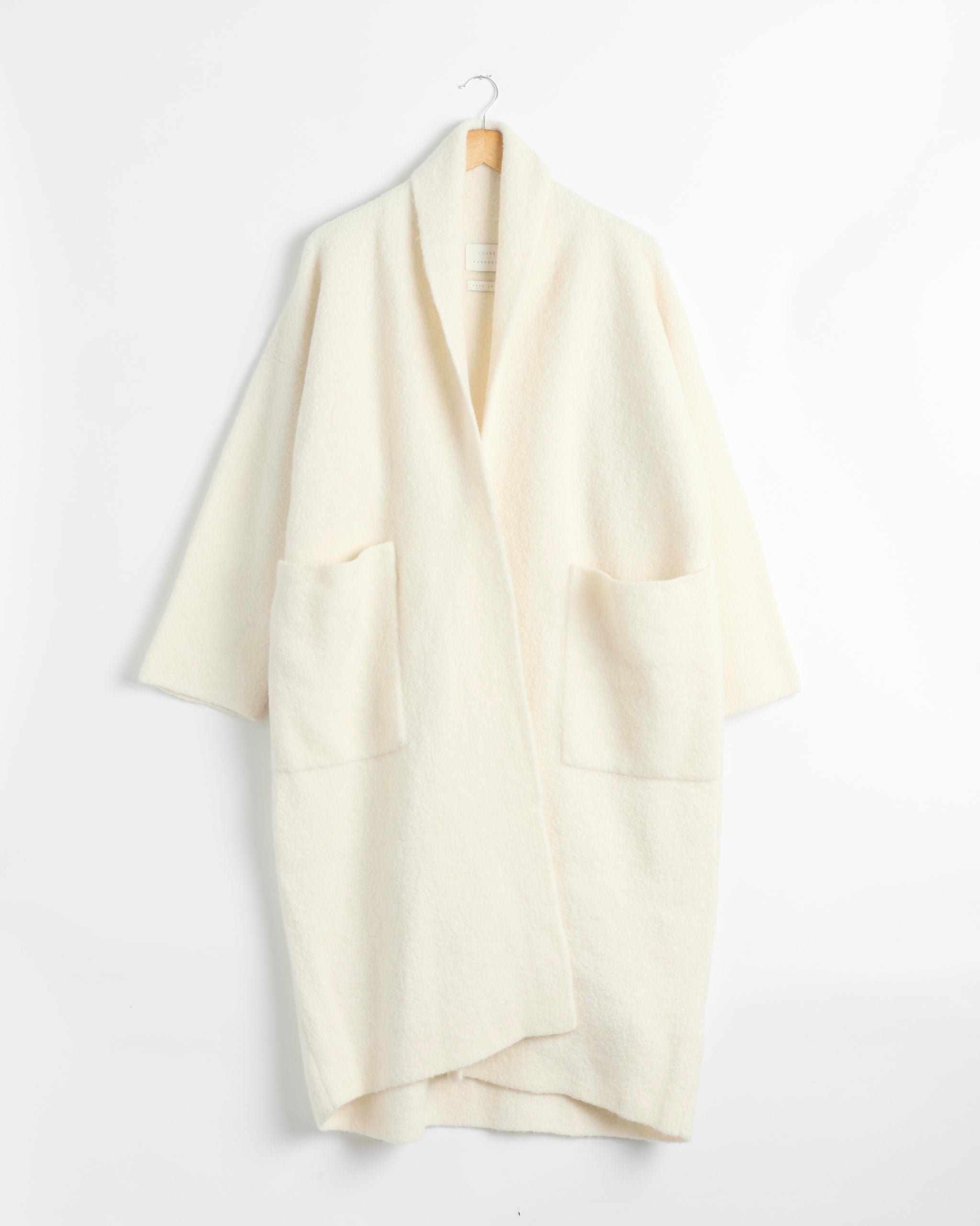 Lauren Manoogian Double Face Long Coat, Raw White - Raw White / OS (287980)