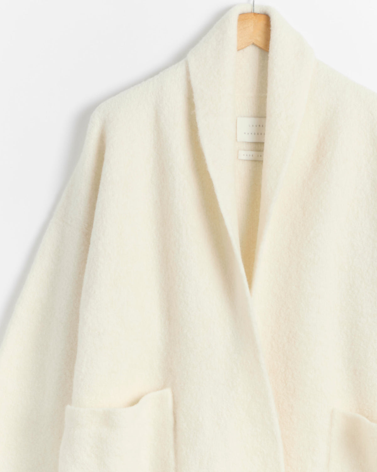 Lauren Manoogian Double Face Long Coat, Raw White - Raw White / OS (287980)