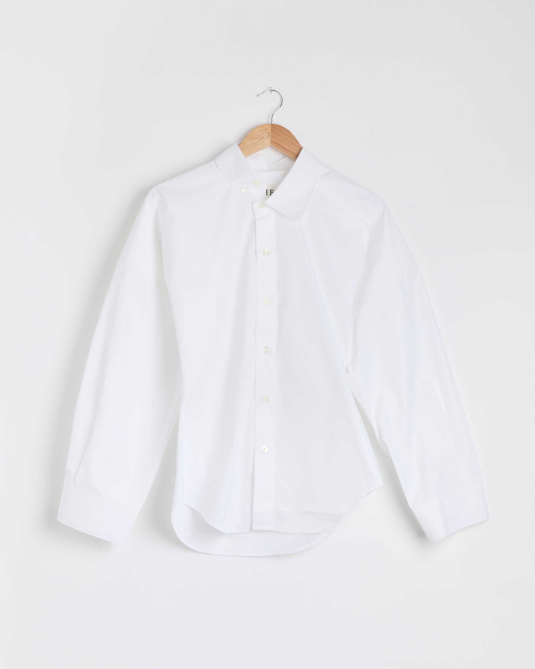 Róhe Poplin Uneven Collar Shirt - Optic White / FR34 (288218)