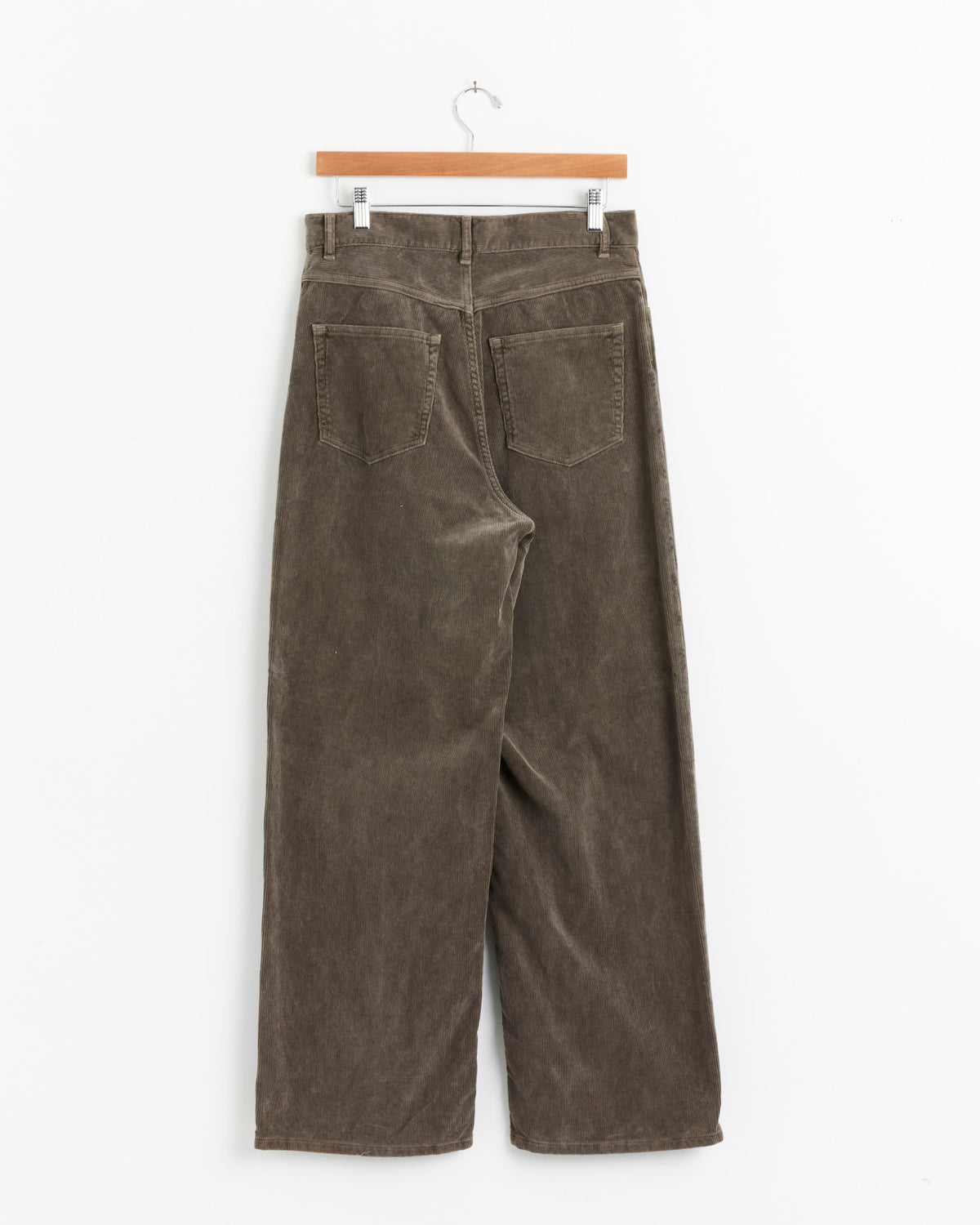 Auralee Garment Dyed Corduroy 5 Pocket Wide Pant, Olive Brown - Olive Brown / 1 (288229)