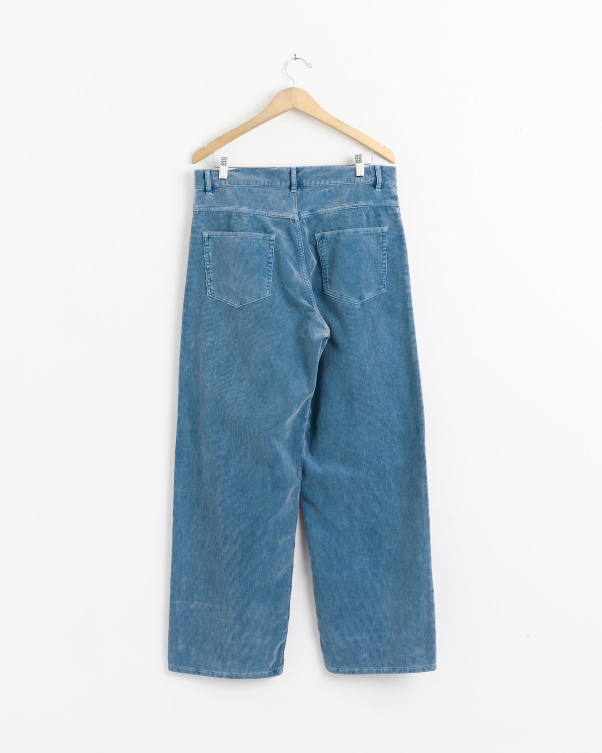 Auralee Garment Dyed Corduroy 5 Pocket Wide Pant, Dusty Blue - Dusty Blue / 5 (288264)