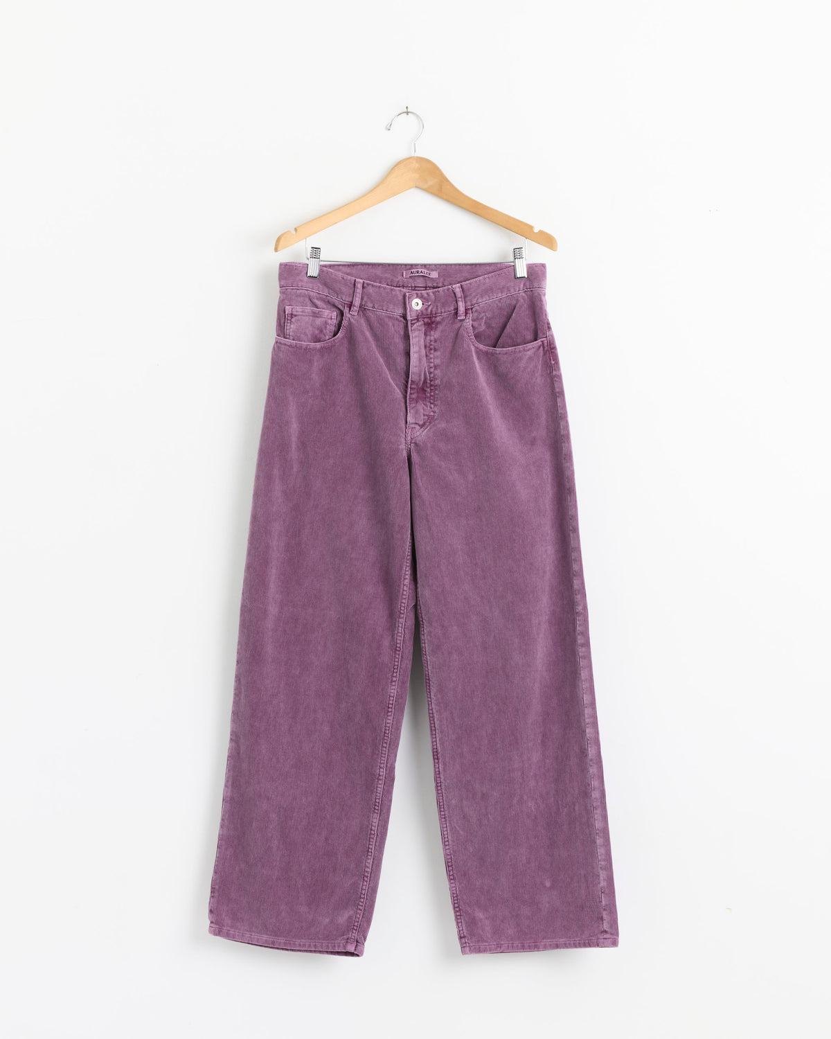 Auralee Garment Dyed Corduroy 5 Pocket Wide Pant, Dusty Purple - Dusty Purple / 4 (288267)