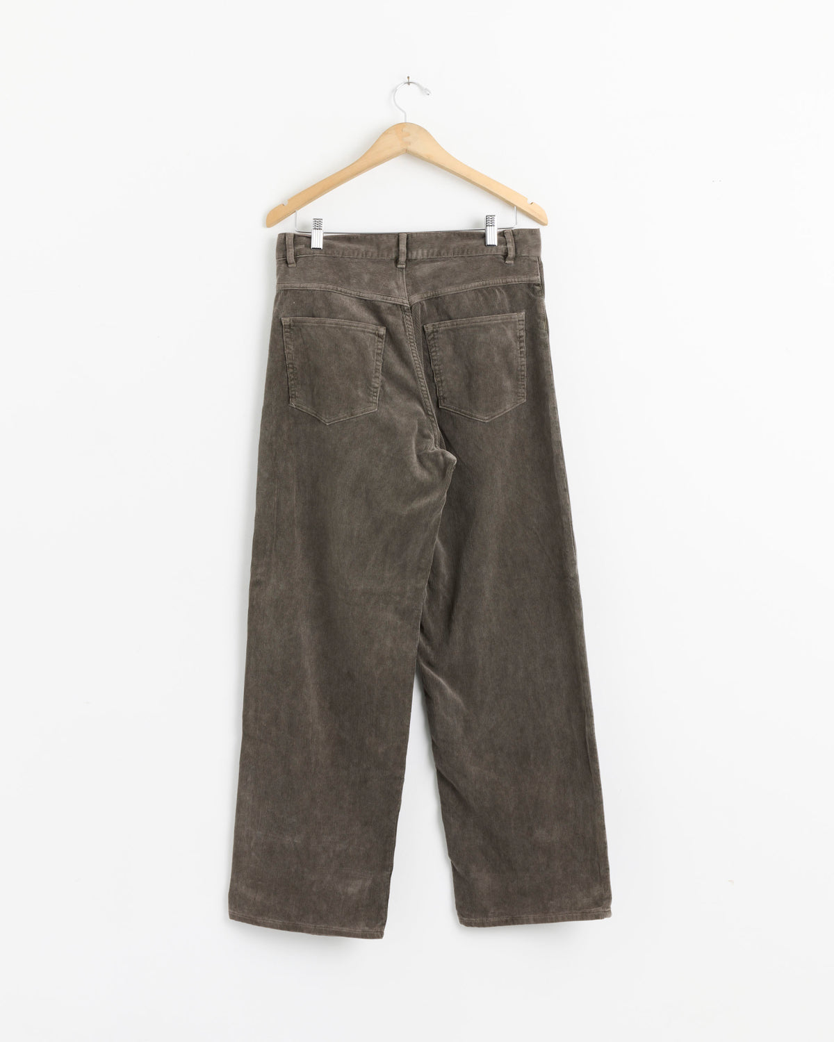 Auralee Garment Dyed Corduroy 5 Pocket Wide Pant, Olive Brown - Olive Brown / 4 (288271)