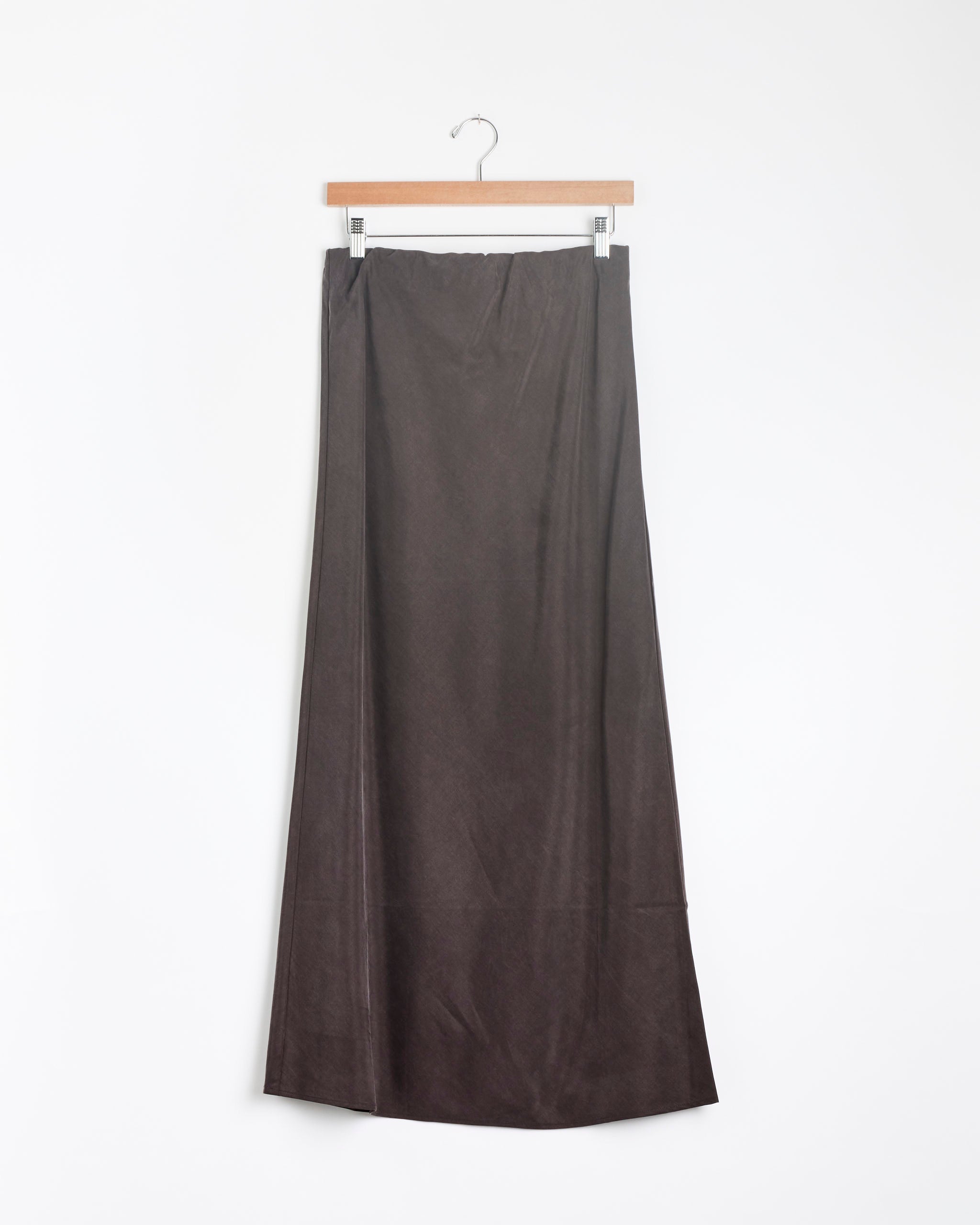 Black Crane Bias Skirt - Dark Plum / XS (288341)
