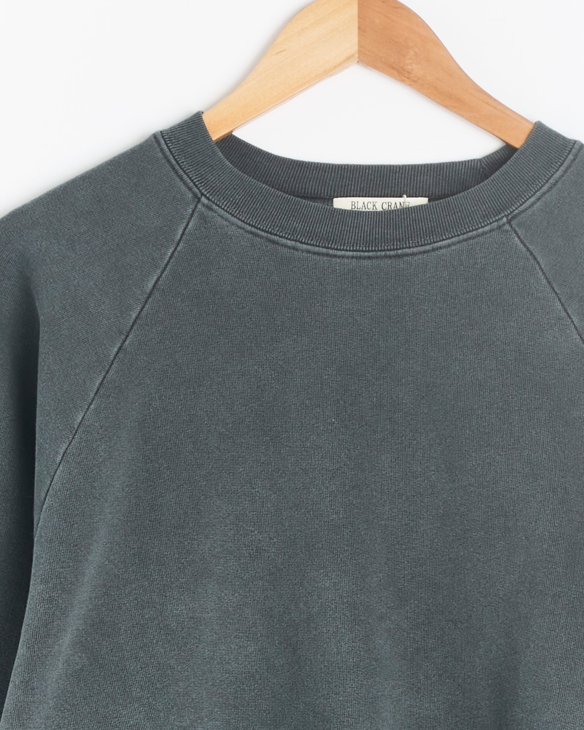 Black Crane Raglan Sweatshirt, Indigo - Indigo / XS (288369)