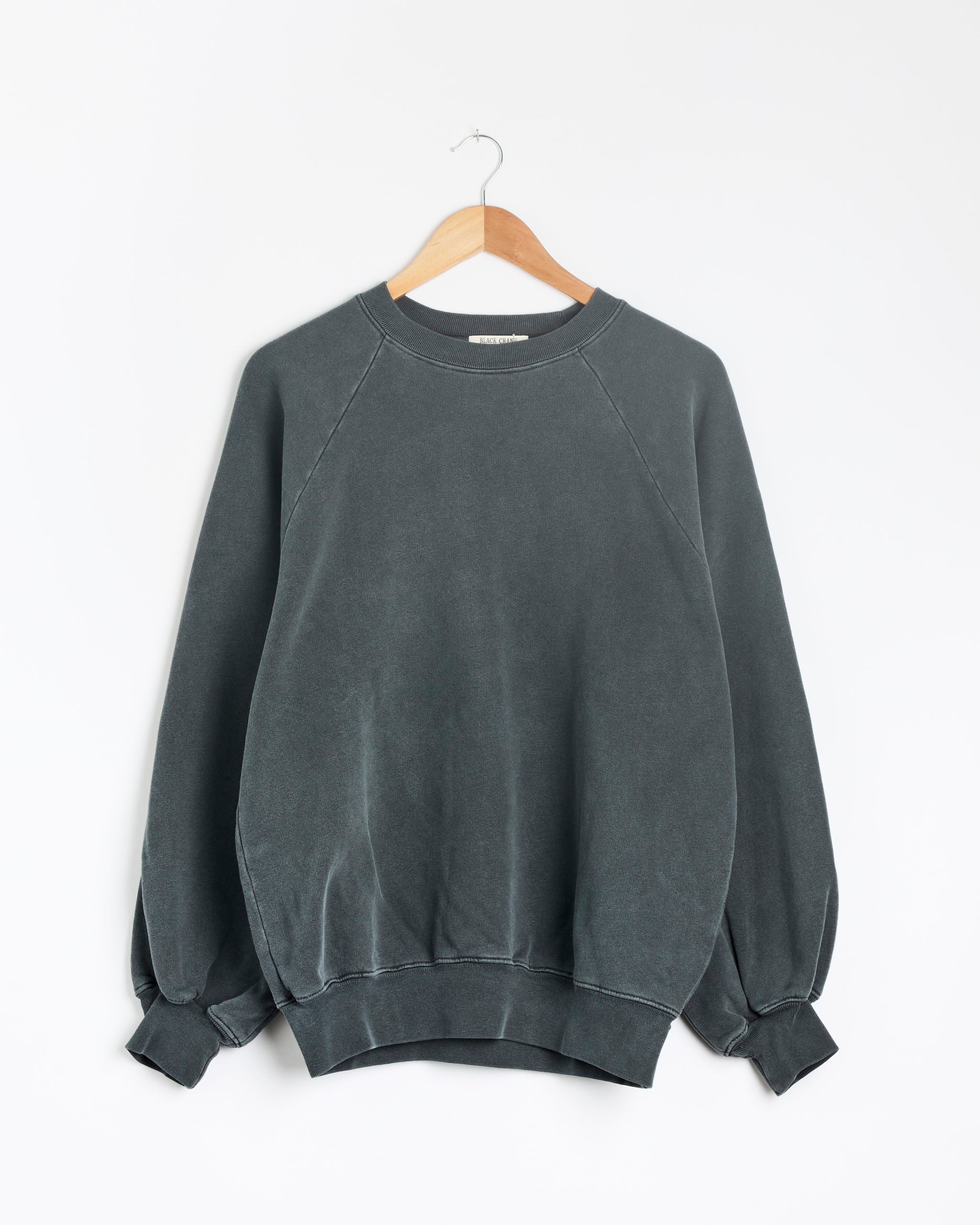 Black Crane Raglan Sweatshirt, Indigo - Indigo / XS (288369)