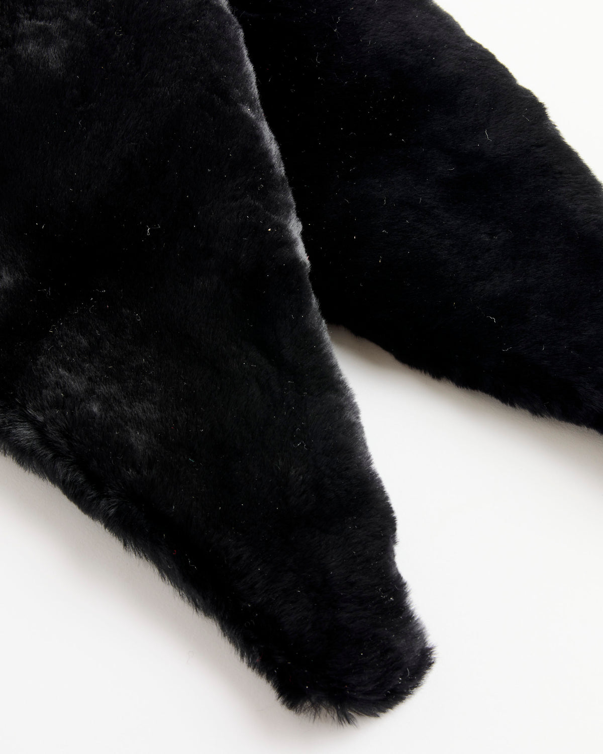 Nour Hammour Sena Shearling Pull Scarf - Black Merinos - OS - Default Title (288411)