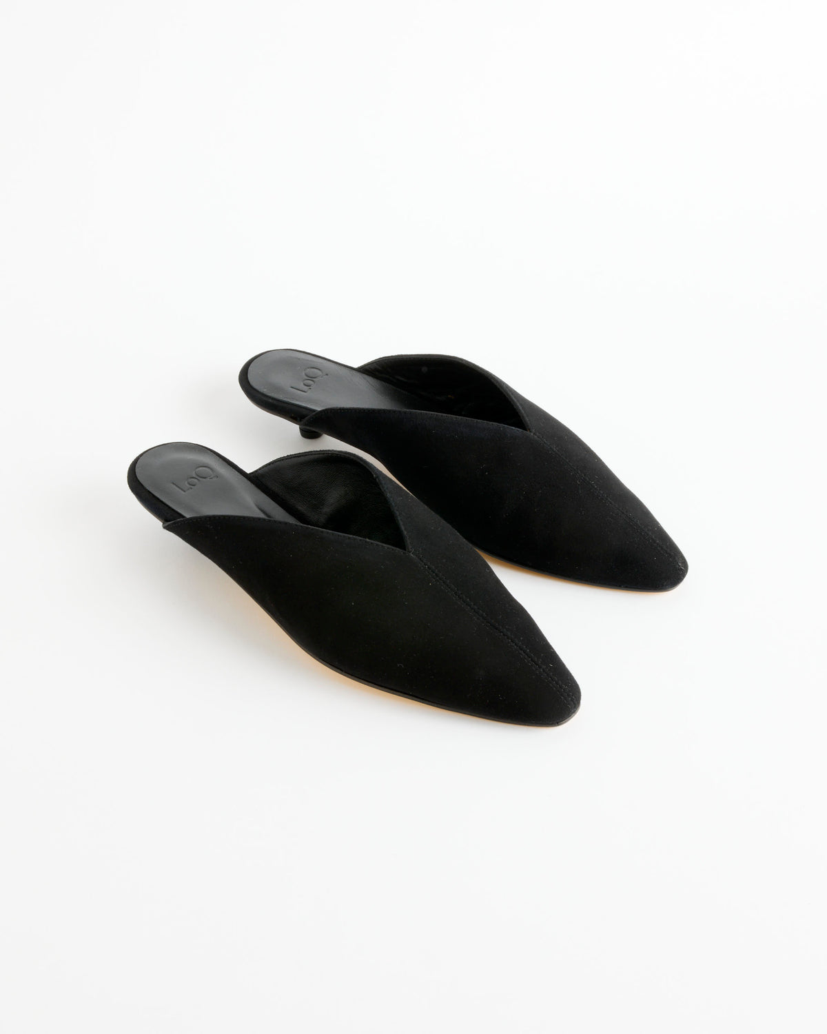 LOQ Livia Suede Kitten Heel - Black / 37 (288442)