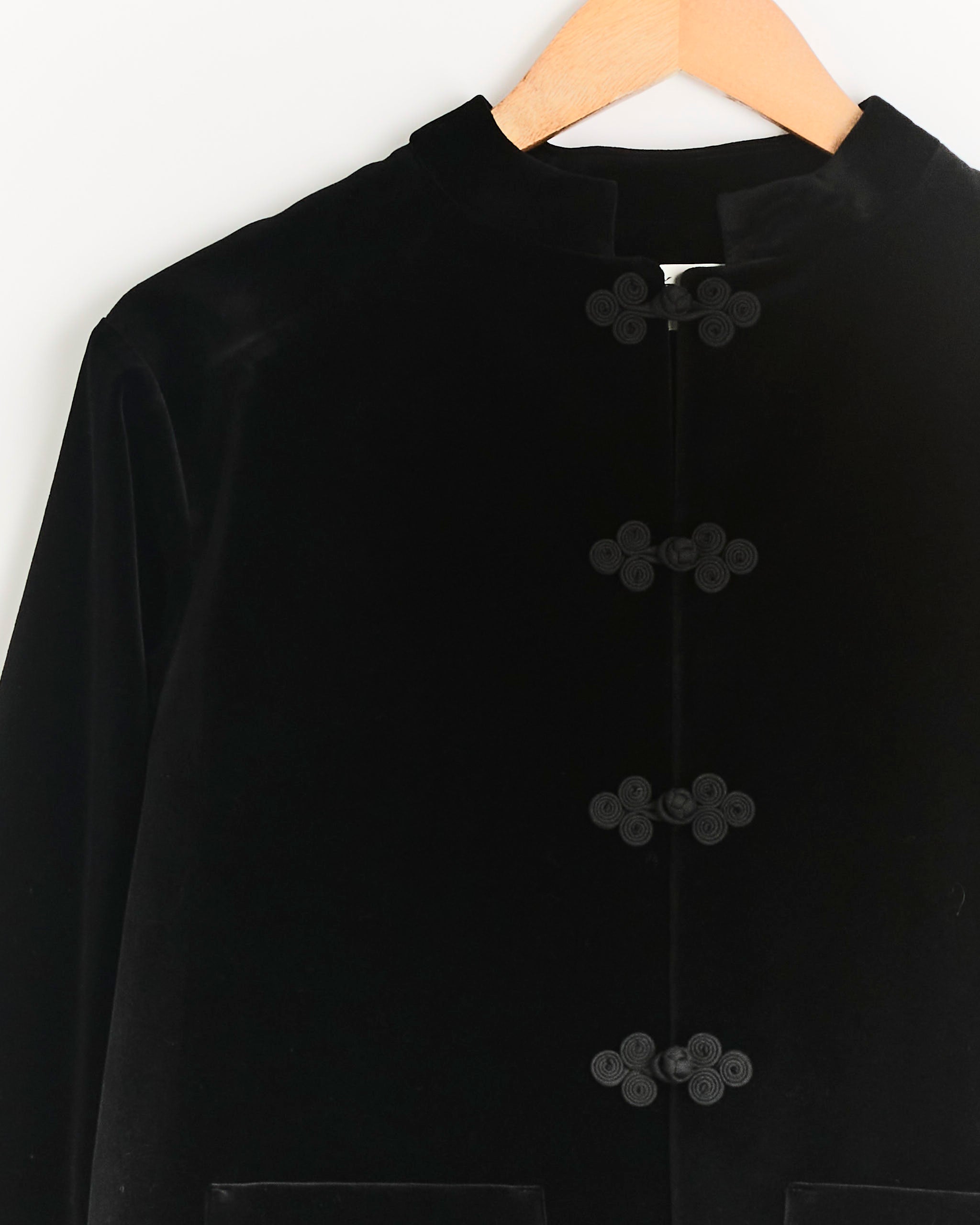 Róhe Pankou Closure Velvet Jacket - Black / FR36 (288674)