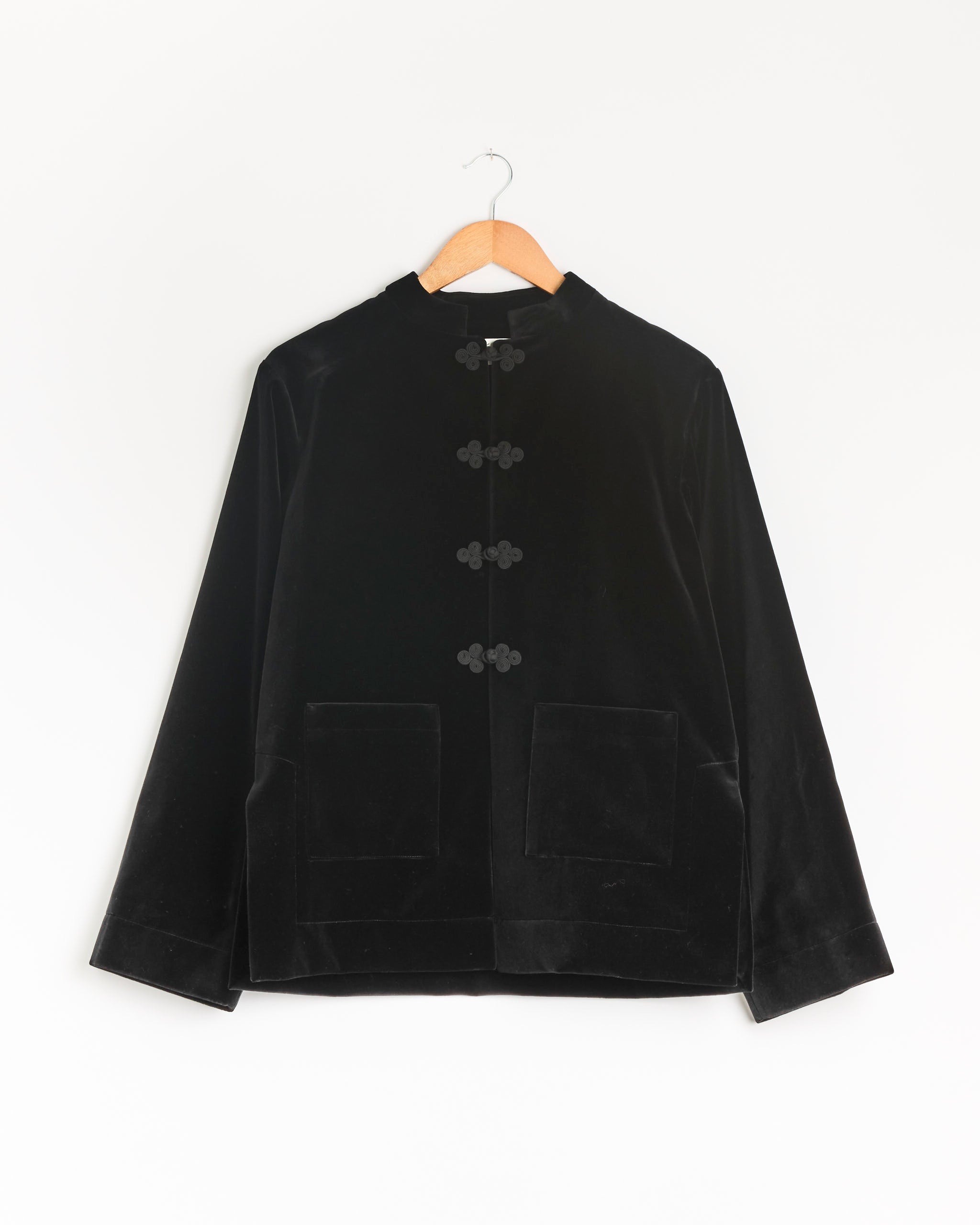 Róhe Pankou Closure Velvet Jacket - Black / FR36 (288674)