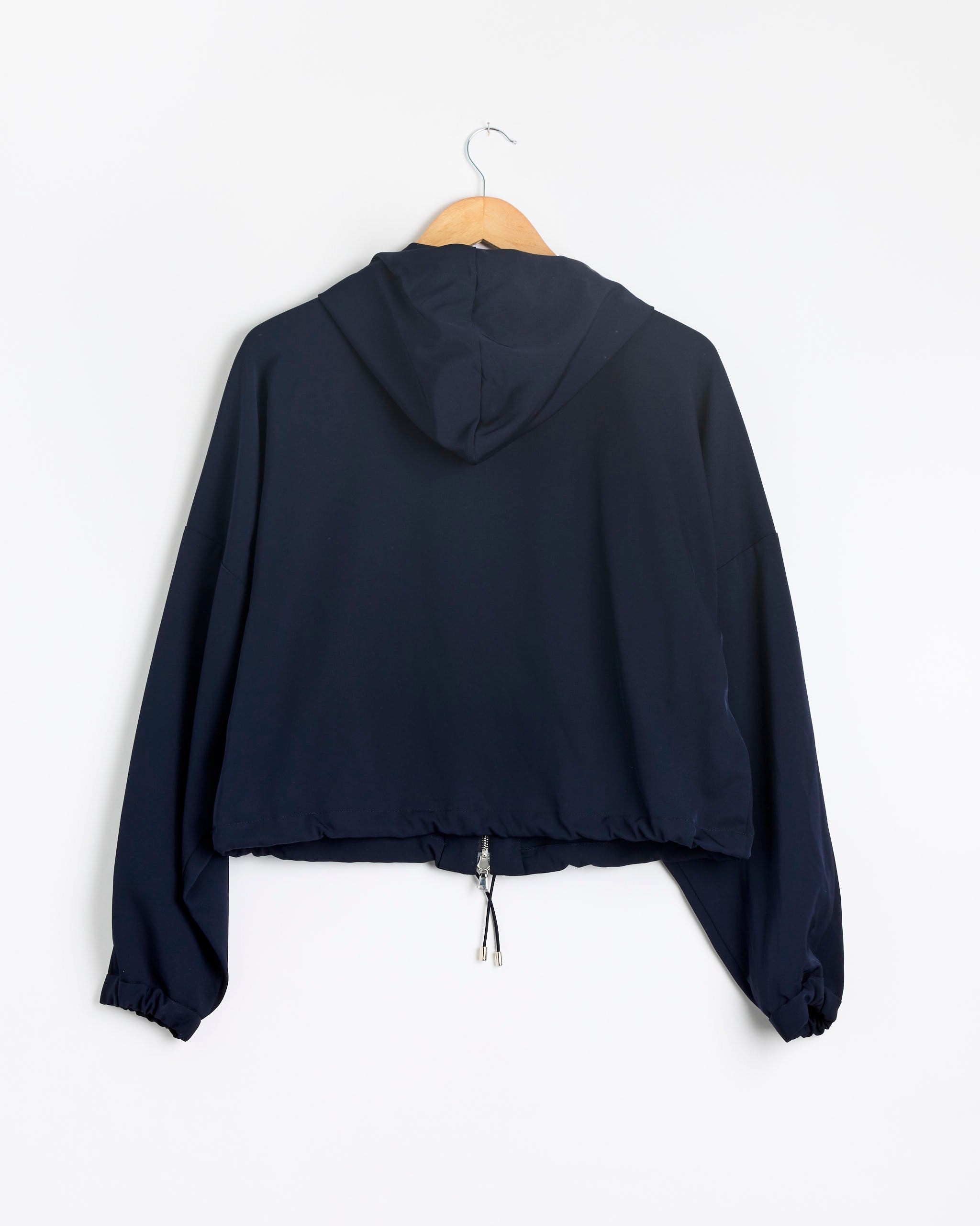 NOMIA Gathered Yoke Zip Hooded Jacket - Midnight / 4 (288704)