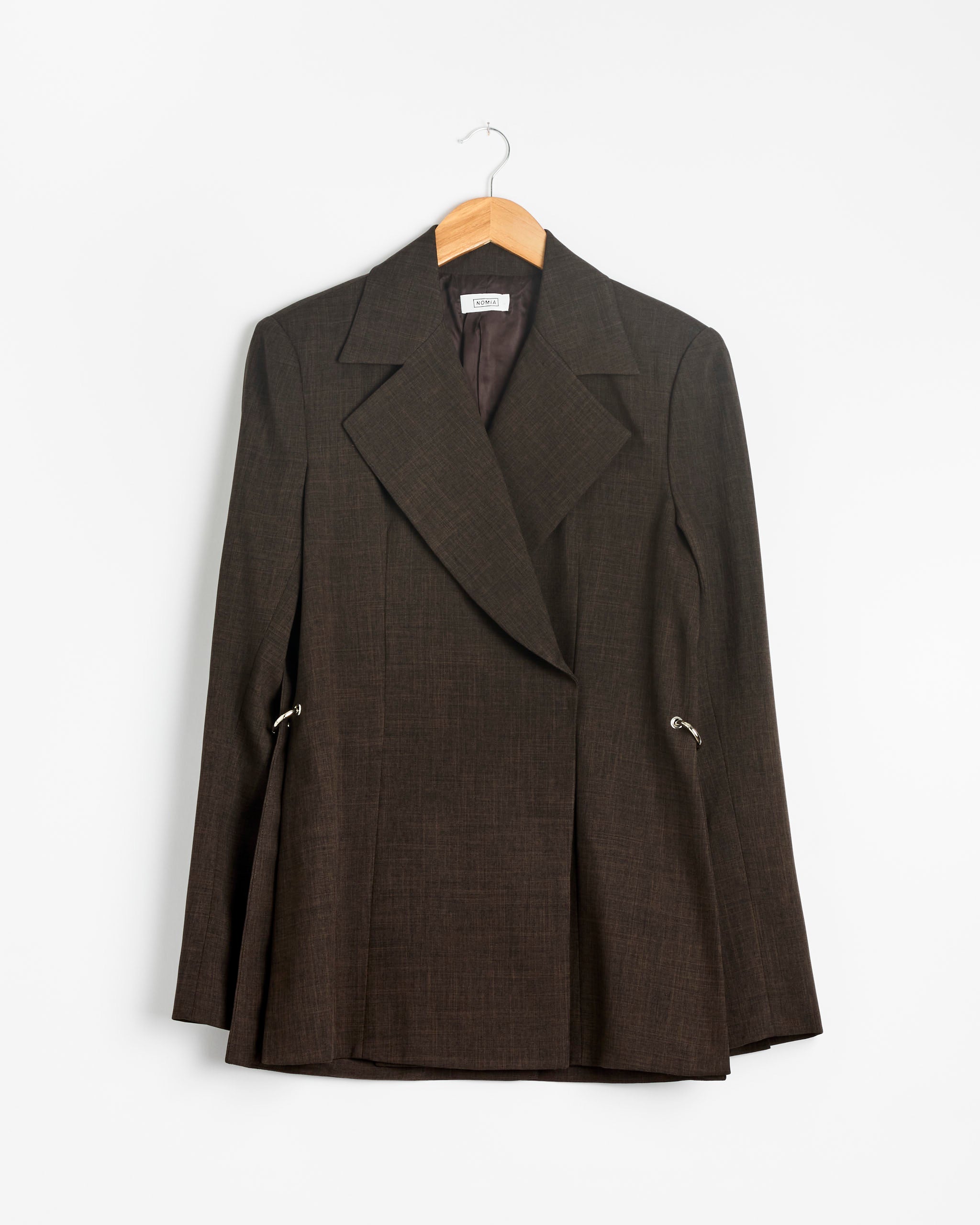 NOMIA Double Breasted Side Slits Jacket - Earth / 4 (288712)