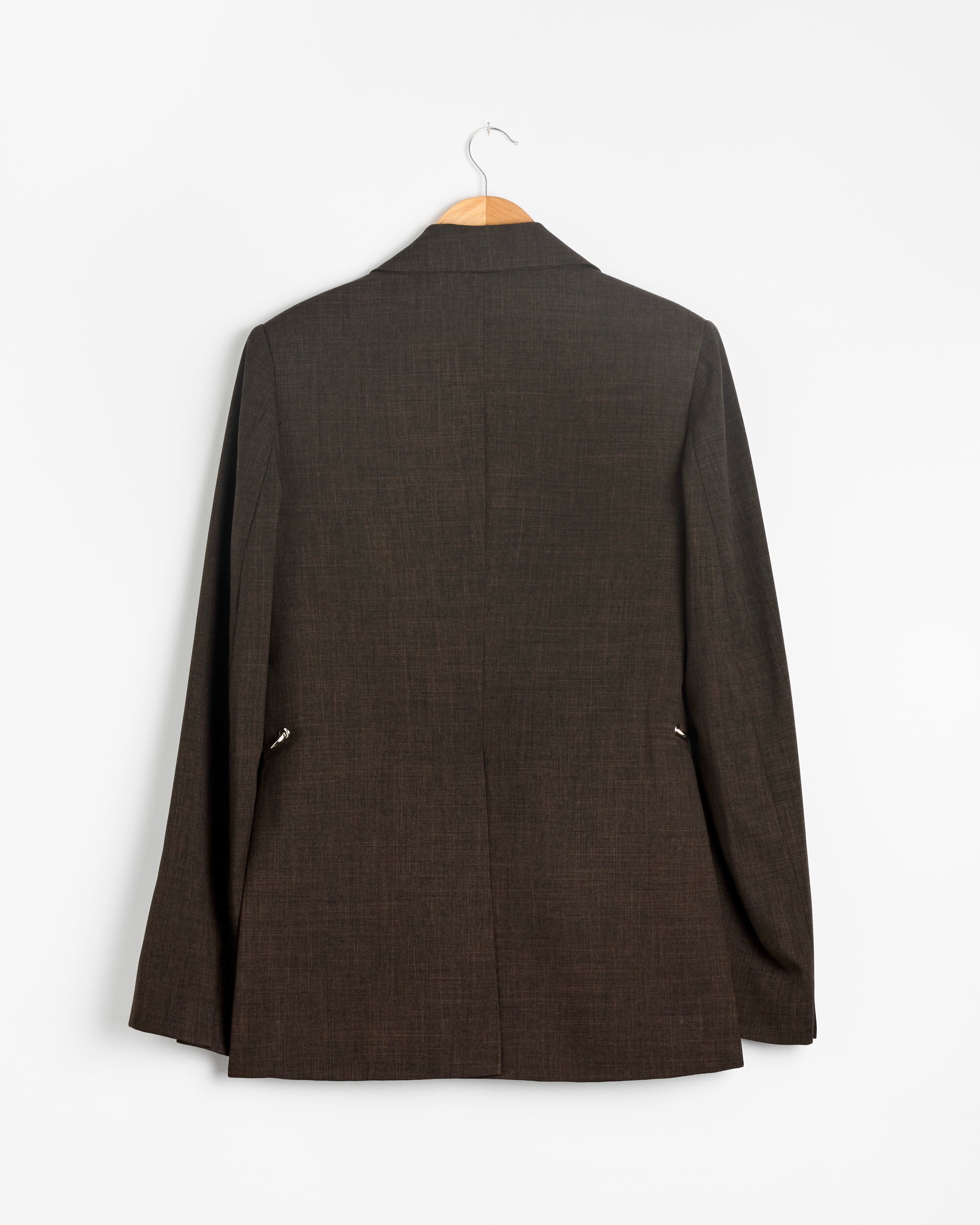 NOMIA Double Breasted Side Slits Jacket - Earth / 4 (288712)