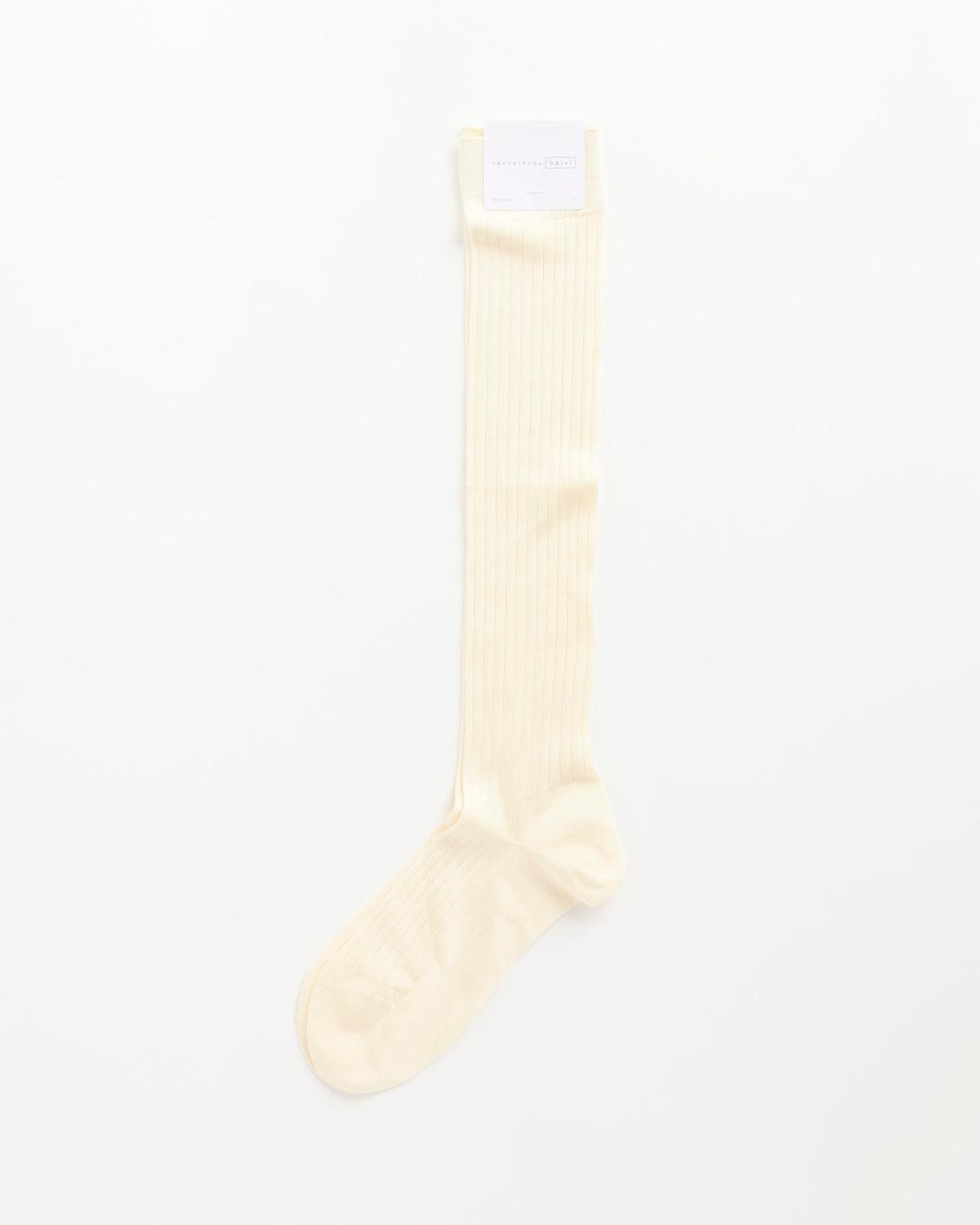 Hansel From Basel Bemberg Rib Knee Hi Socks, Ivory - Ivory / OS (288749)