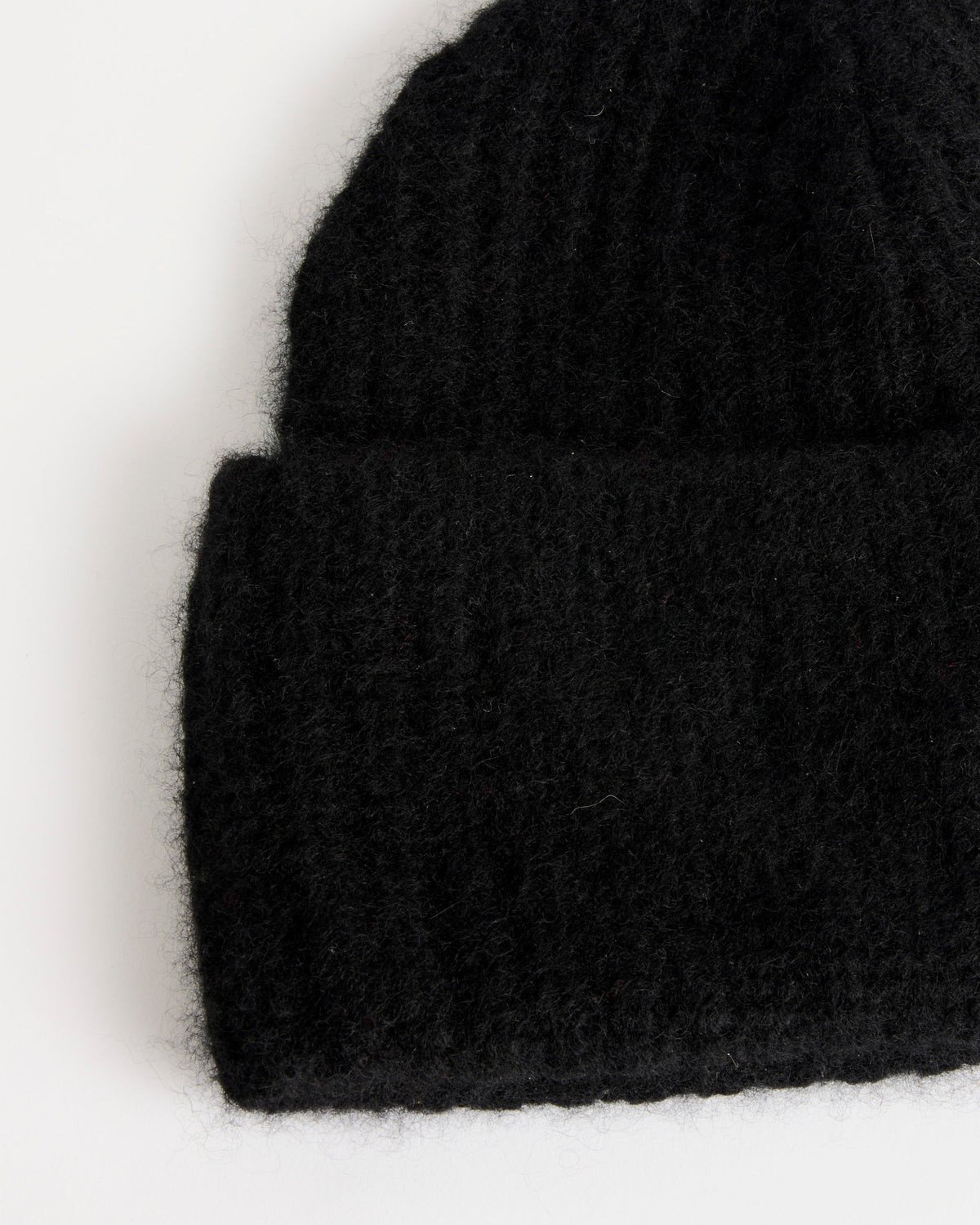 Hansel From Basel Cashmere Ribbed Beanie, Black - Black / OS (288754)