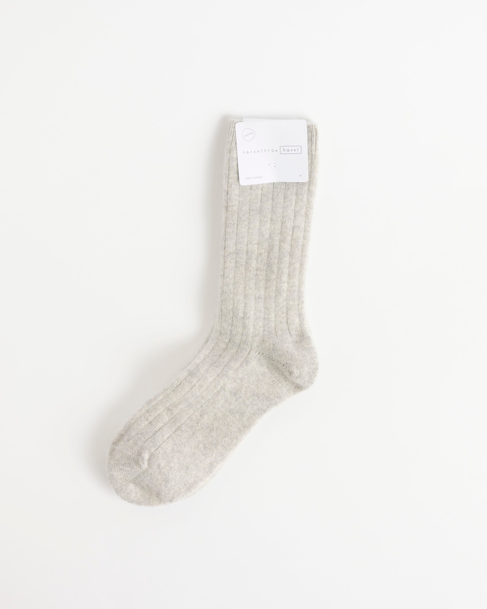Hansel From Basel Italian Cashmere Cozy Rib Crew, Mist - Mist / OS (288764)