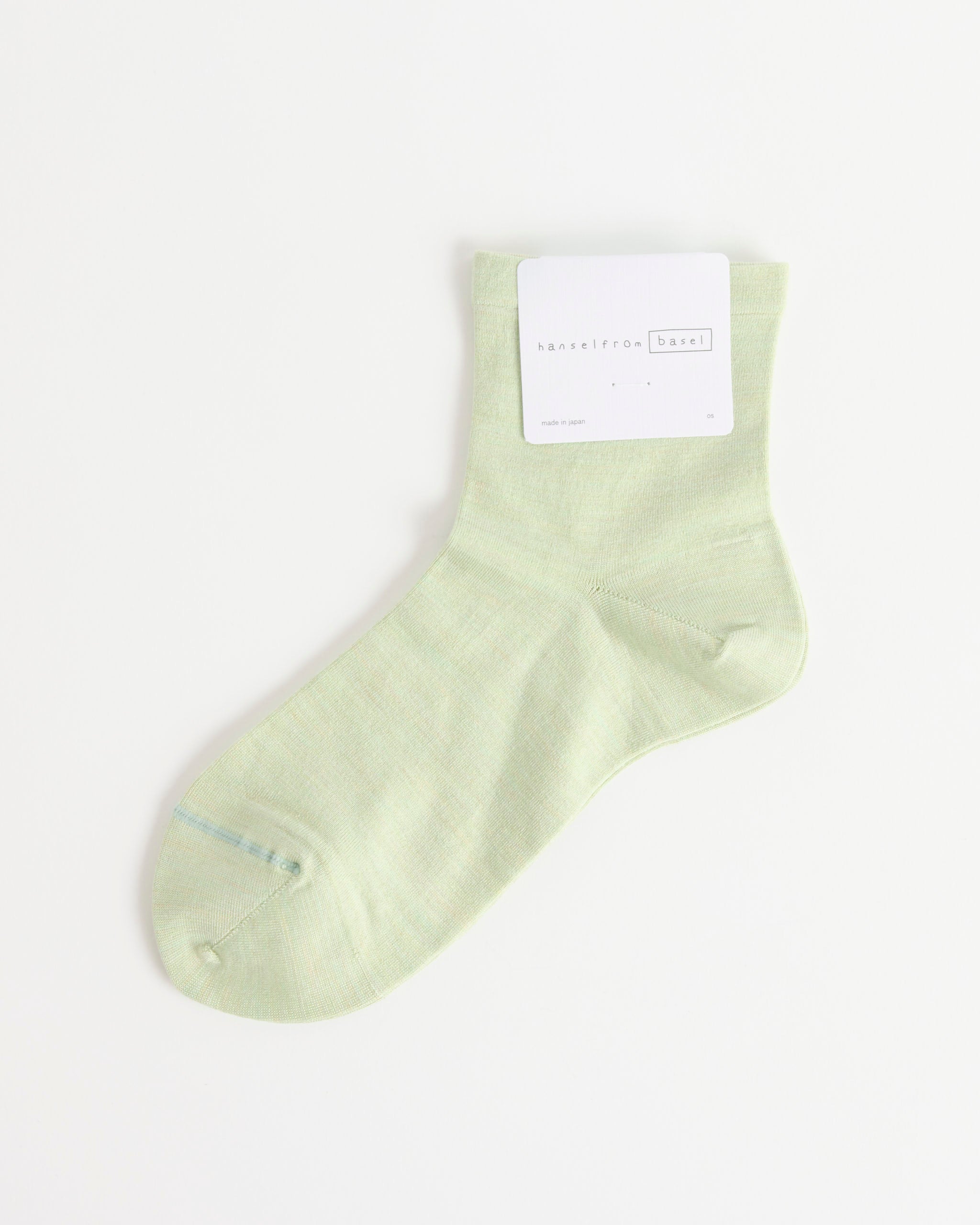 Hansel From Basel Kinu Silk Short Crew, Mint - Mint / OS (288775)