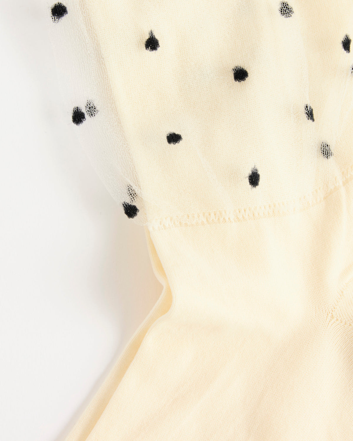 Hansel From Basel Dotted Tulle Overlay Crew - Ivory - OS - Default Title (288777)