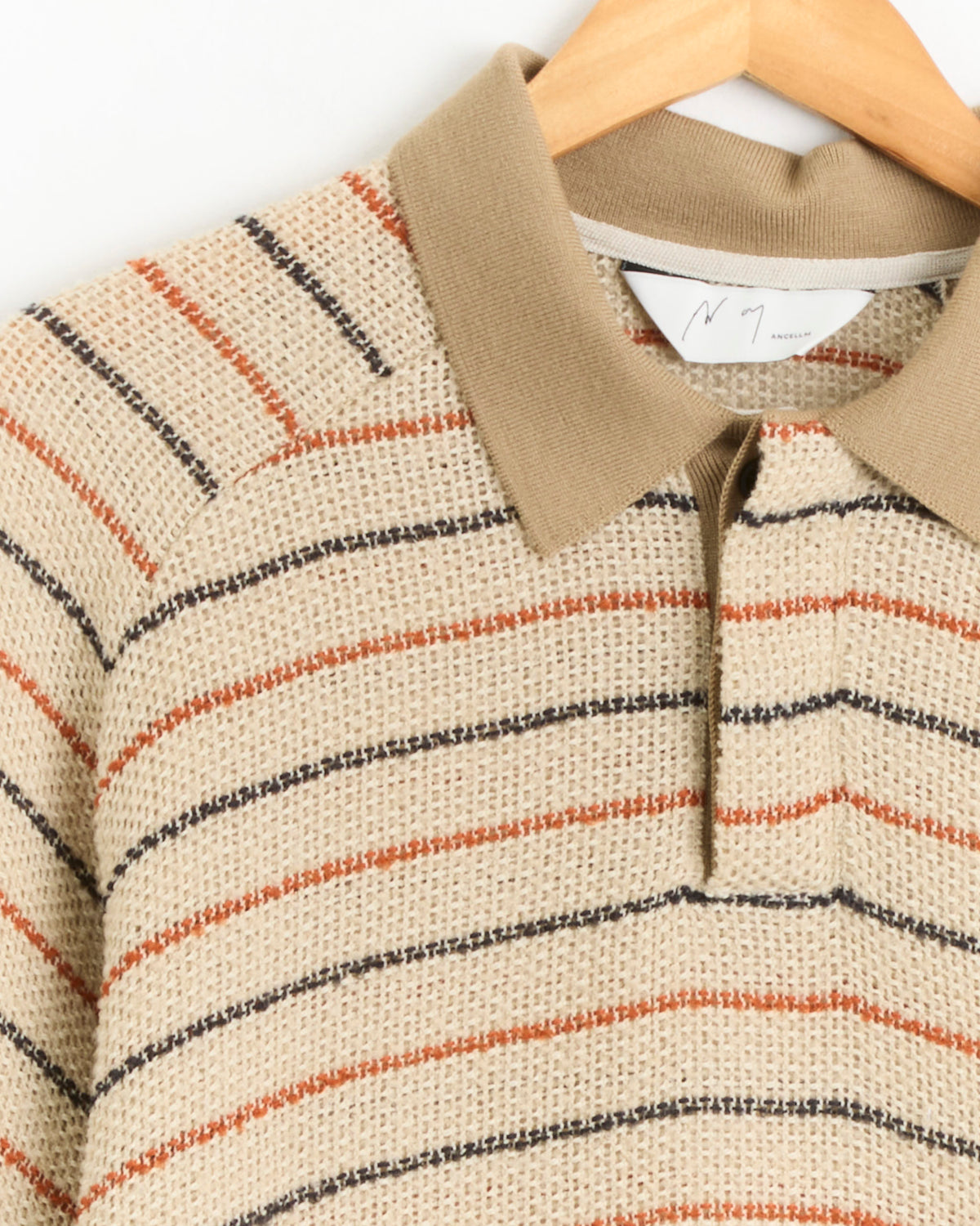 Cut Border Skipper Shirt in Beige - Beige / 2 (289144)