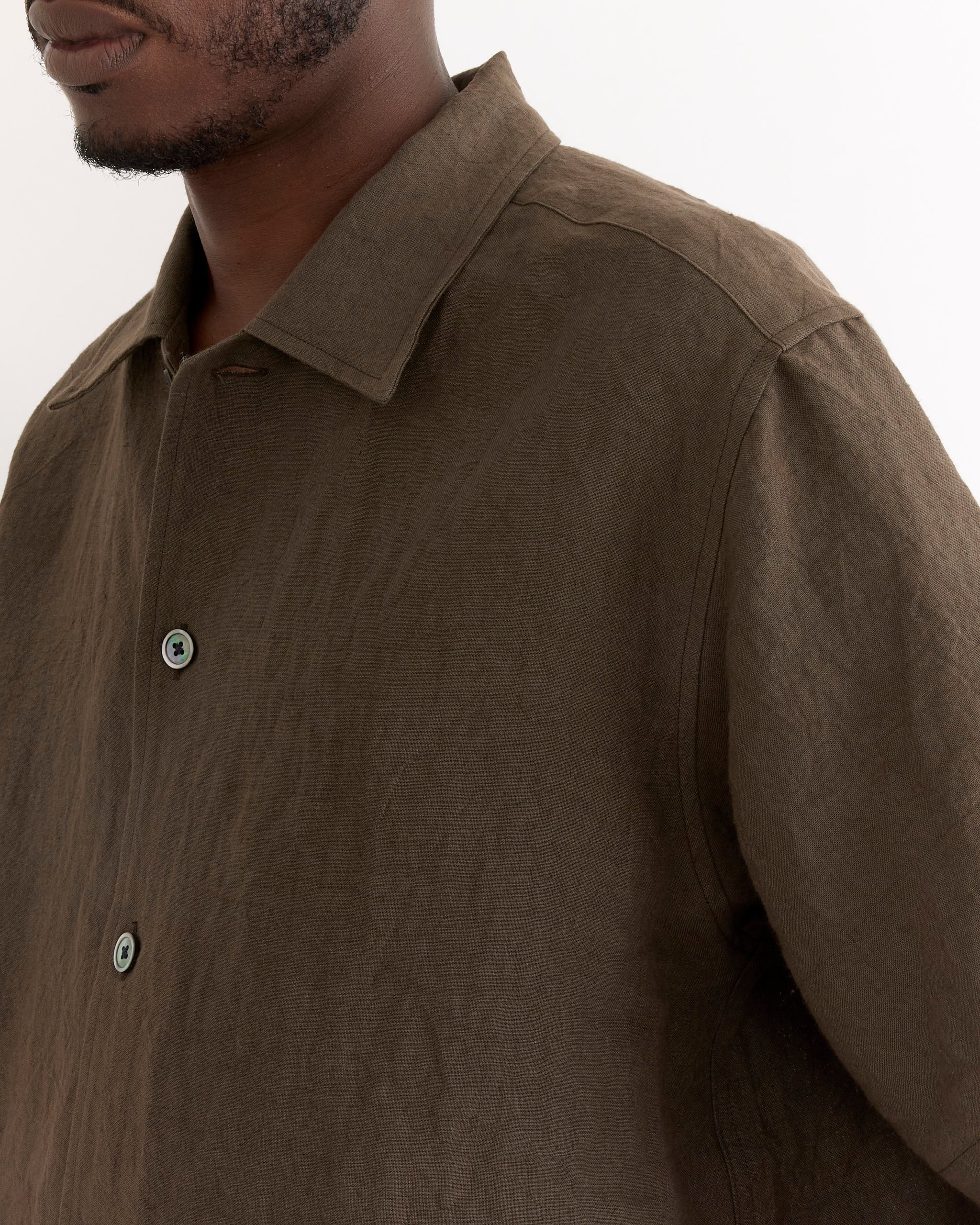 SMOCK Cardiff Shirt, Sun Dried Linen Tobacco - Sun Dried Linen Tobacco / L (289243)