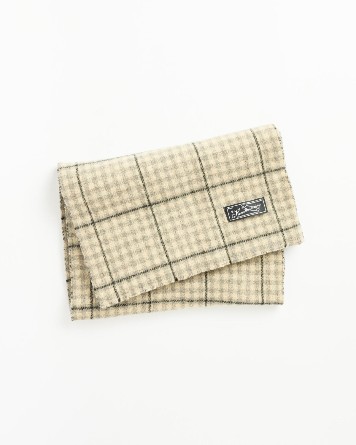 mfpen Facade Scarf - Double Faced Grey Check - OS - Default Title (289368)