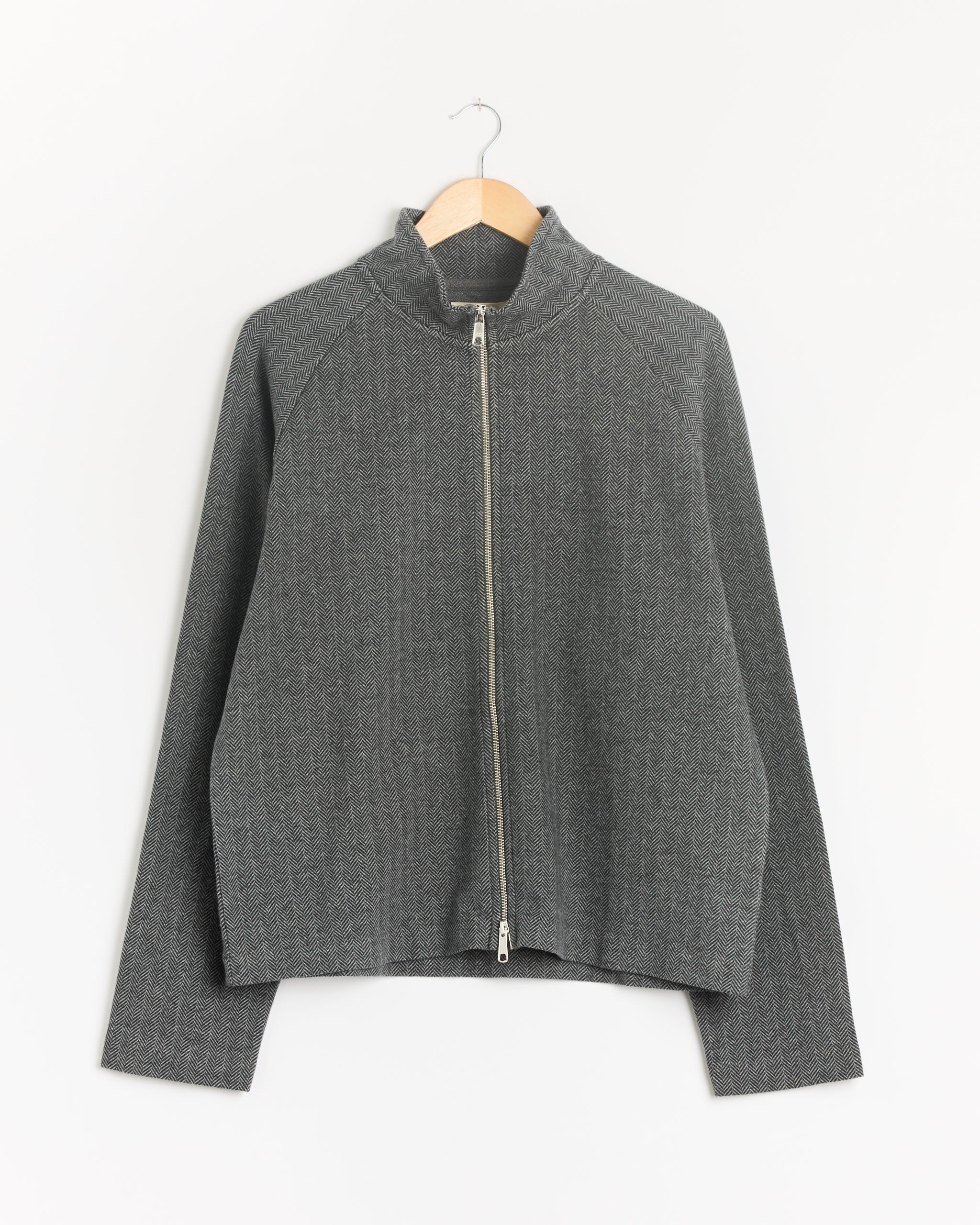 mfpen Leisure Zip Up - Grey Herringbone / M (289380)