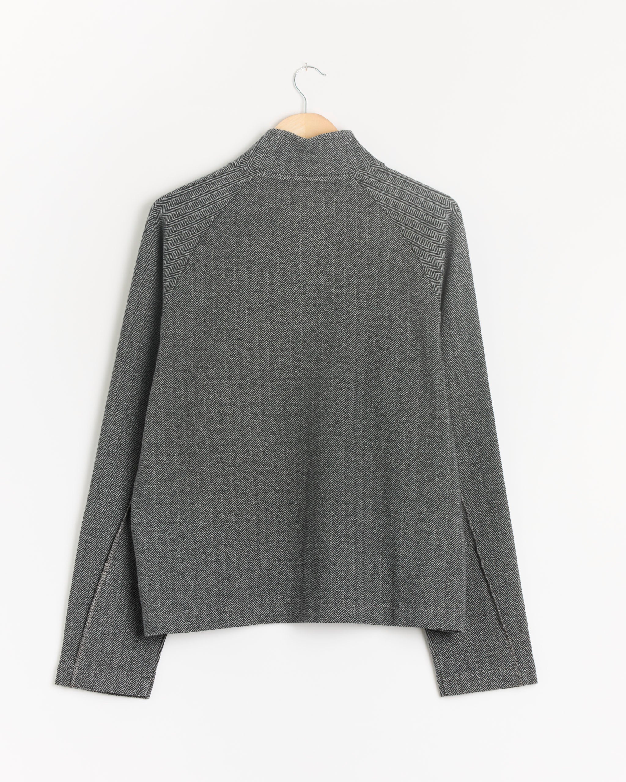 mfpen Leisure Zip Up - Grey Herringbone / M (289380)