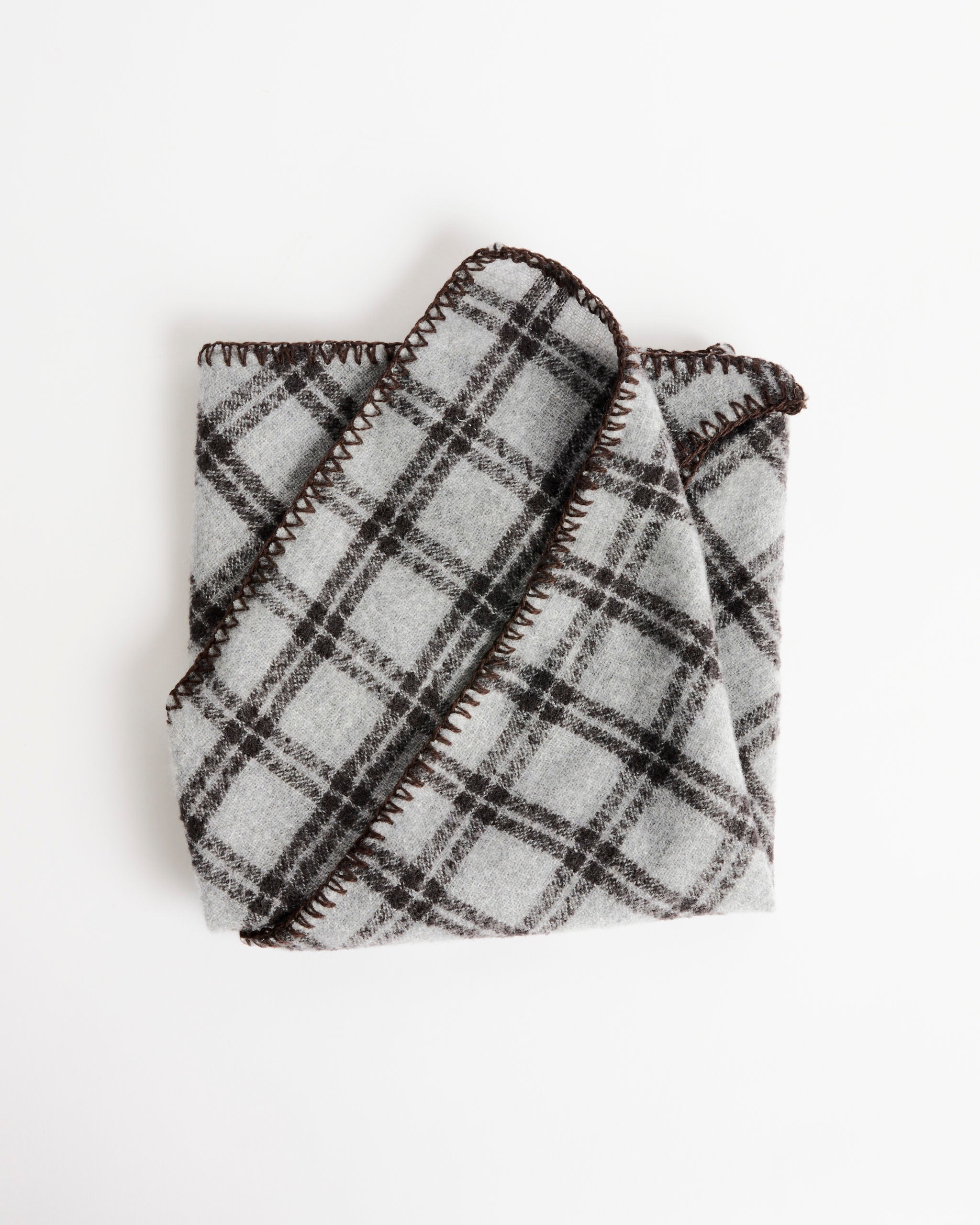 Triangle Scarf in Ash Brown Check - Default Title (289428)