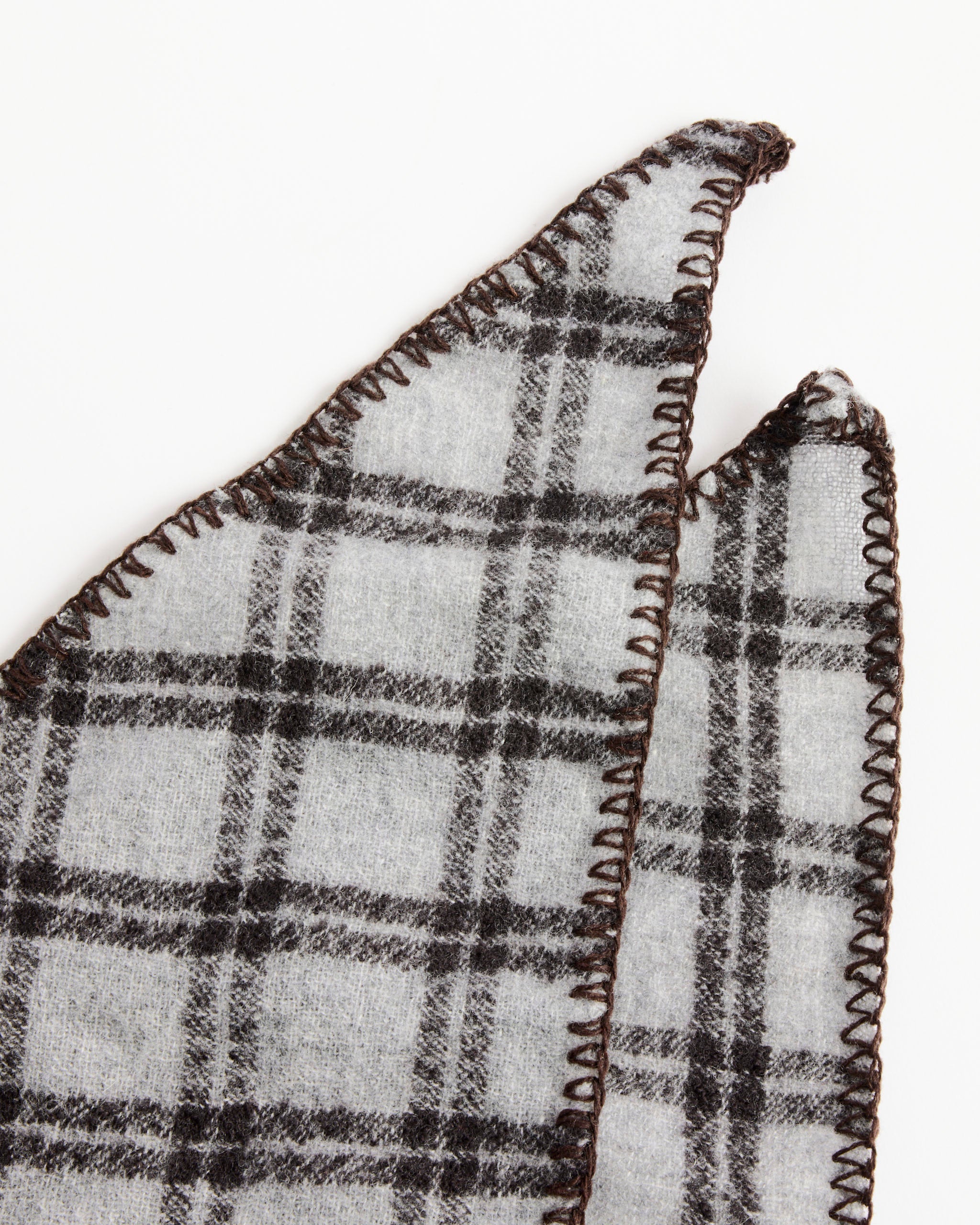 Triangle Scarf in Ash Brown Check - Default Title (289428)